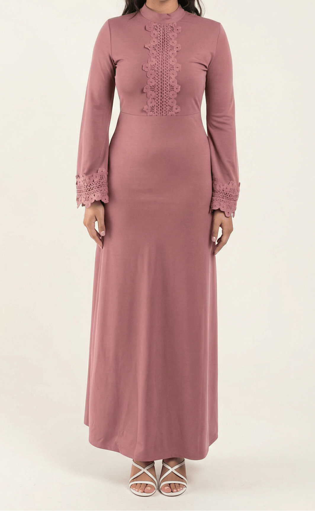 lace floral bell sleeve dress Kabayare
