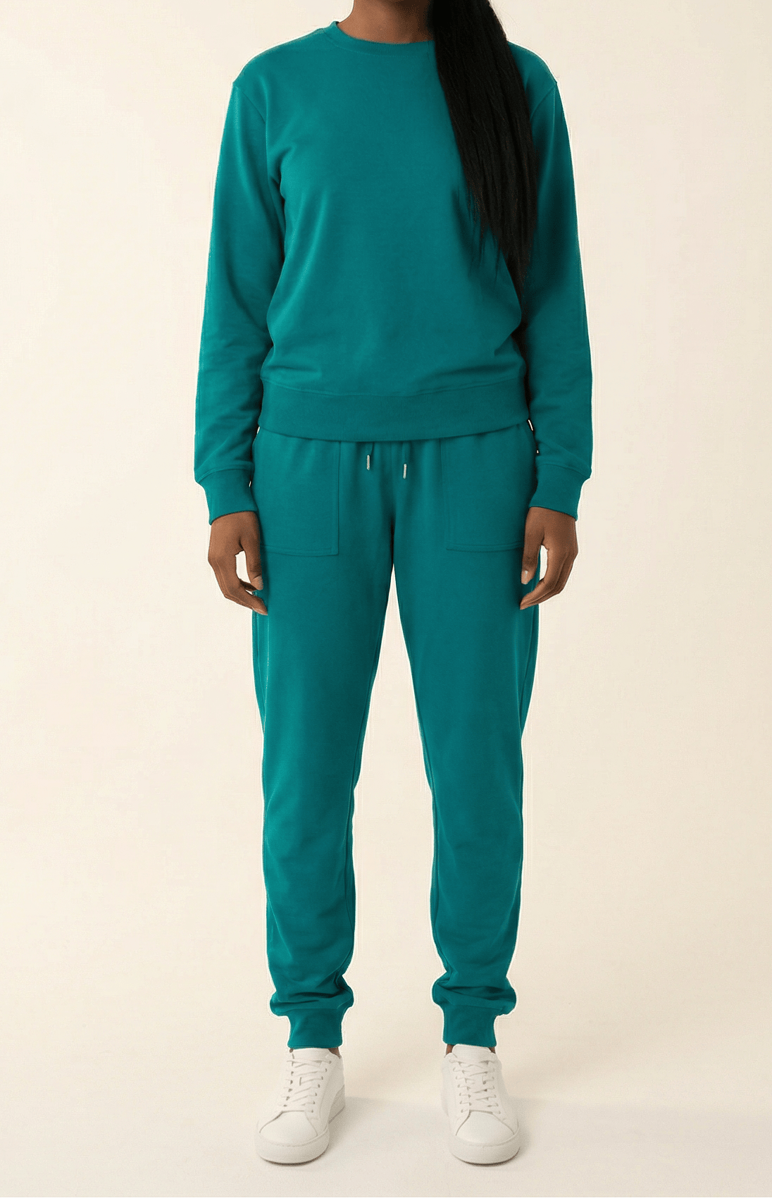 Lake Blue Pullover Sweatshirt matching set Kabayare