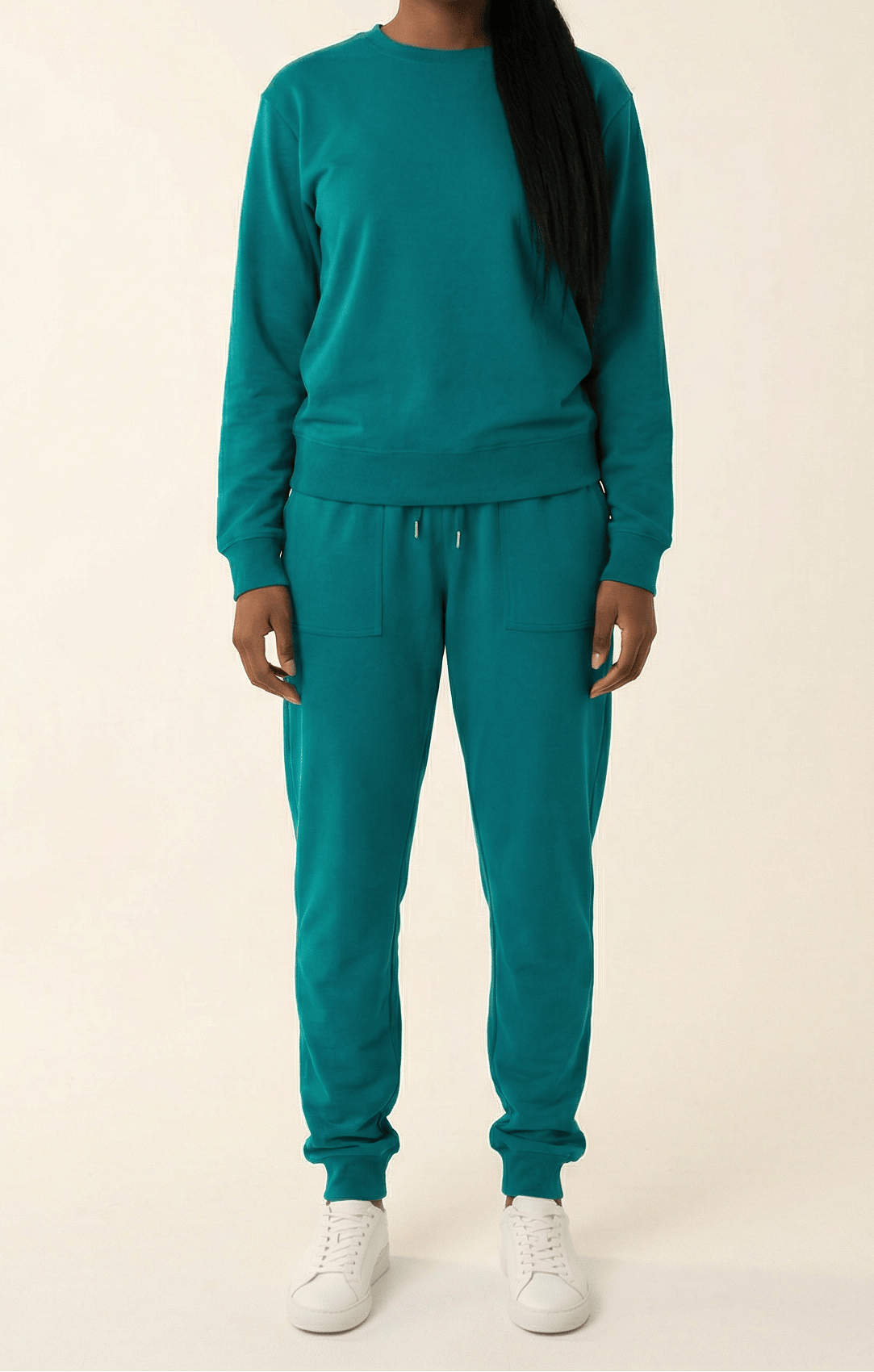 Lake Blue Pullover Sweatshirt matching set Kabayare