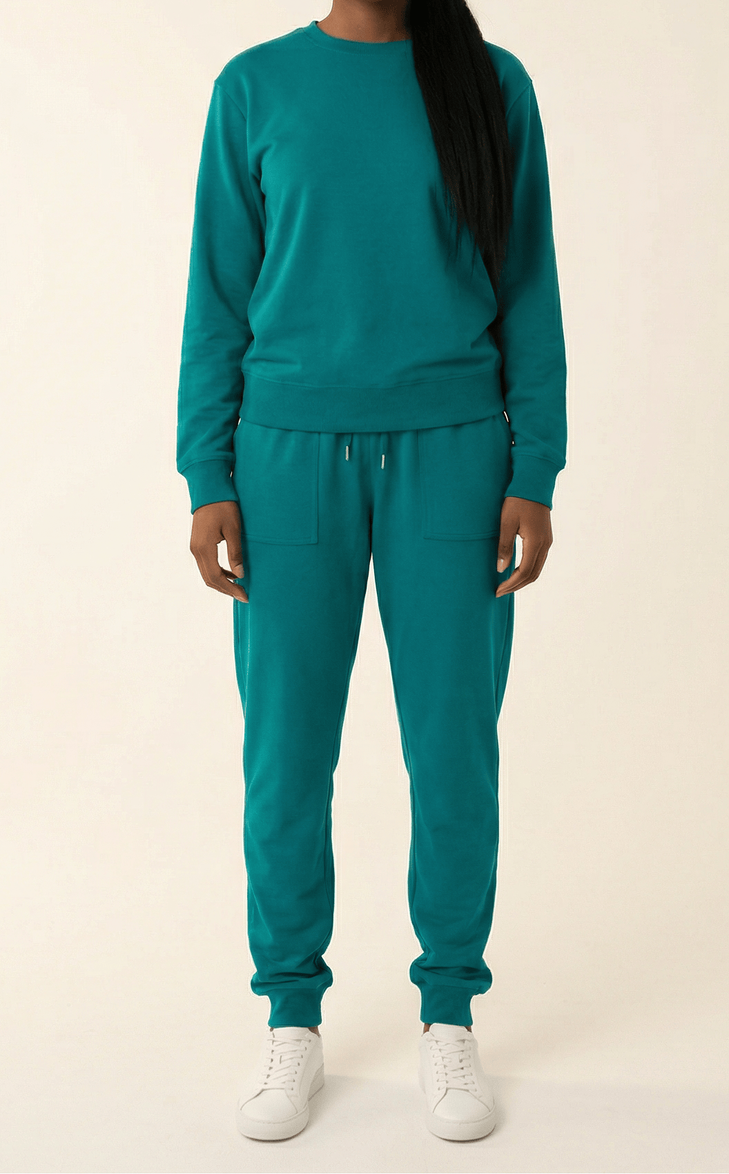 Lake Blue Pullover Sweatshirt matching set Kabayare