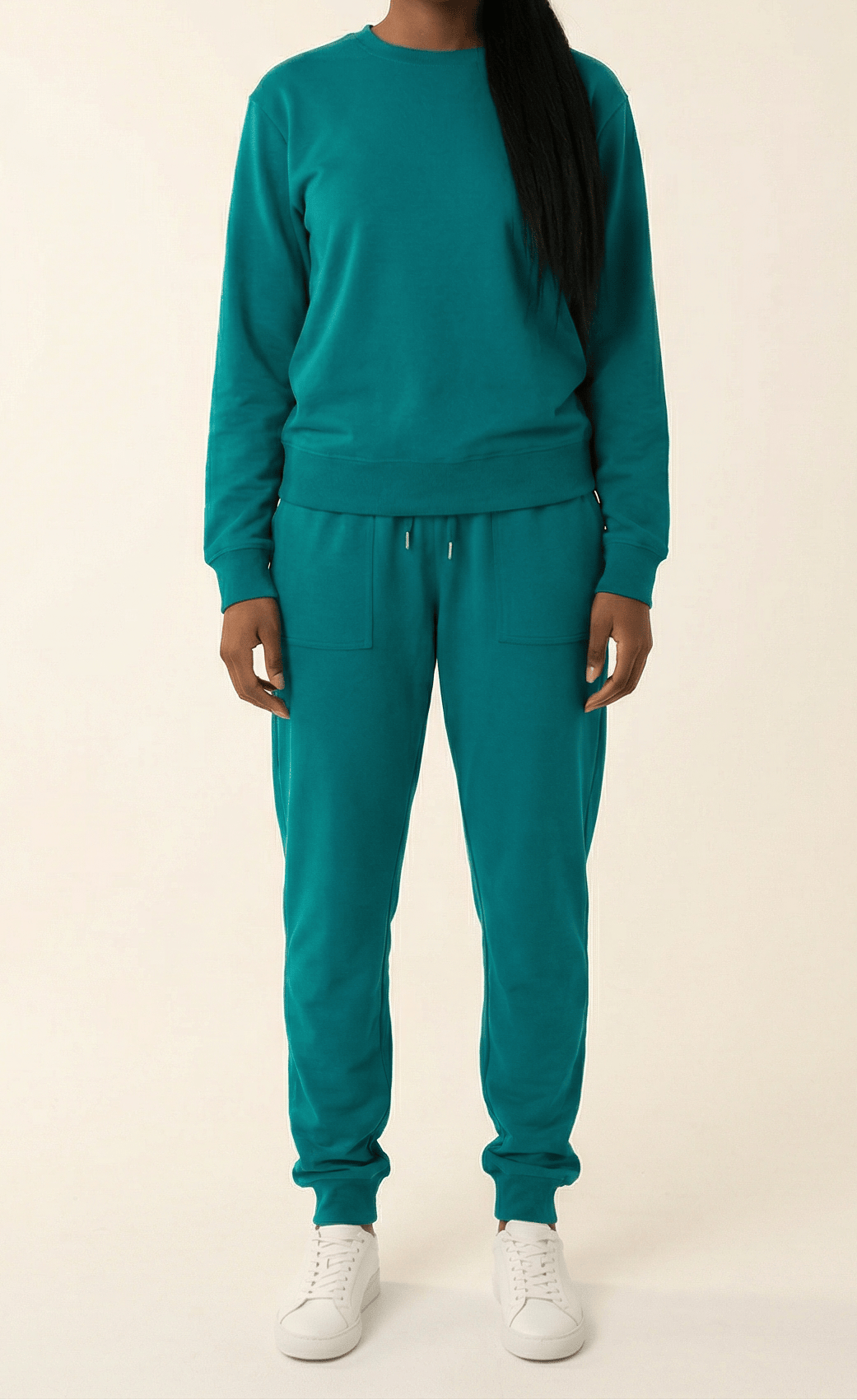 Lake Blue Pullover Sweatshirt matching set Kabayare