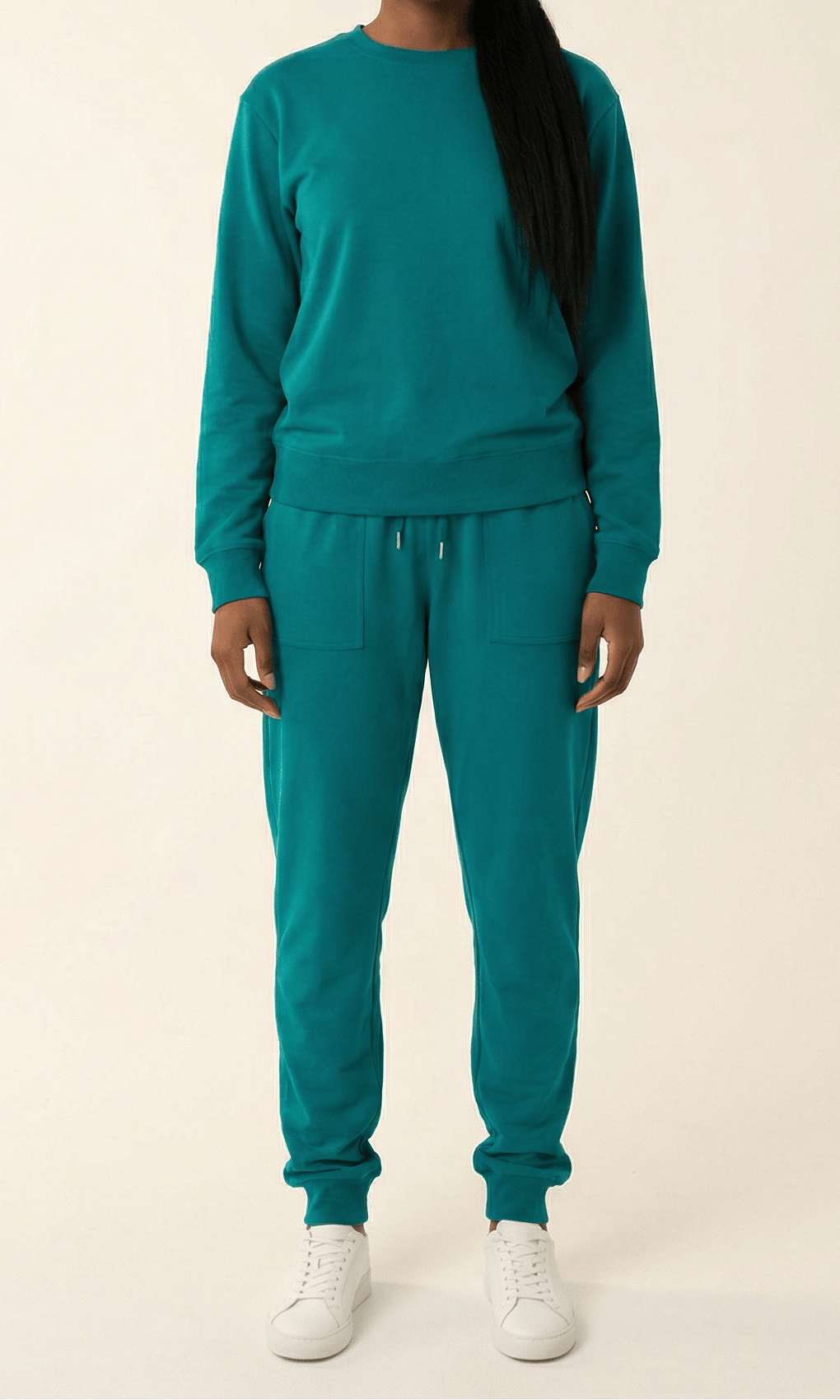 Lake Blue Pullover Sweatshirt matching set Kabayare