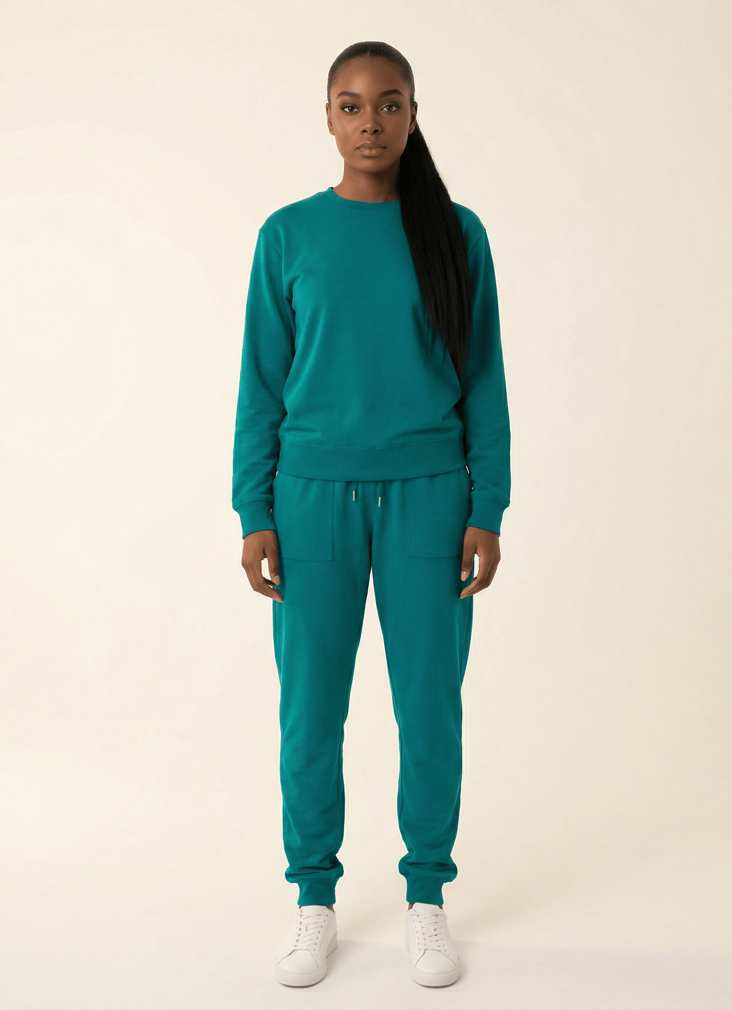 Lake Blue Pullover Sweatshirt matching set Kabayare