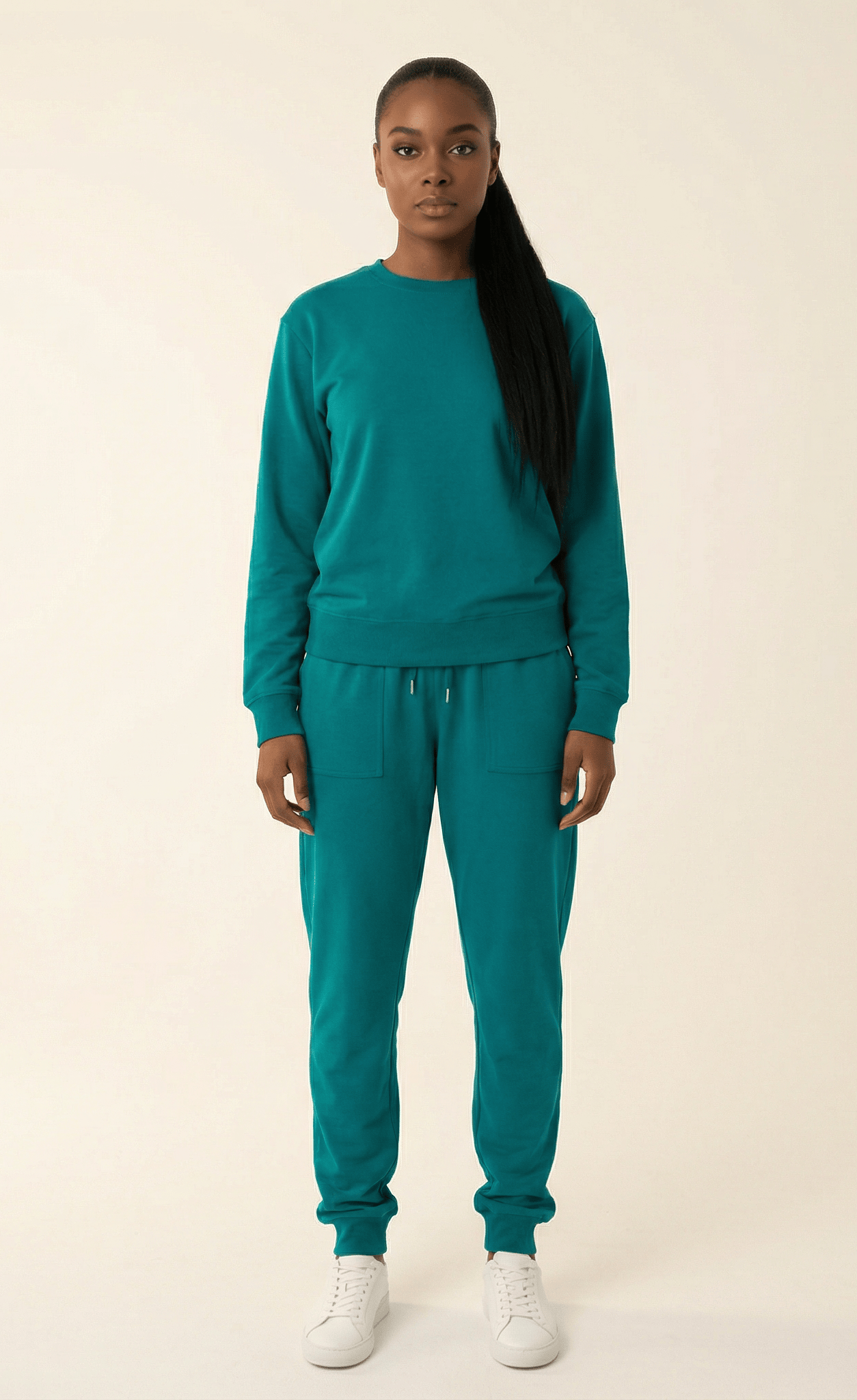 Lake Blue Pullover Sweatshirt matching set Kabayare