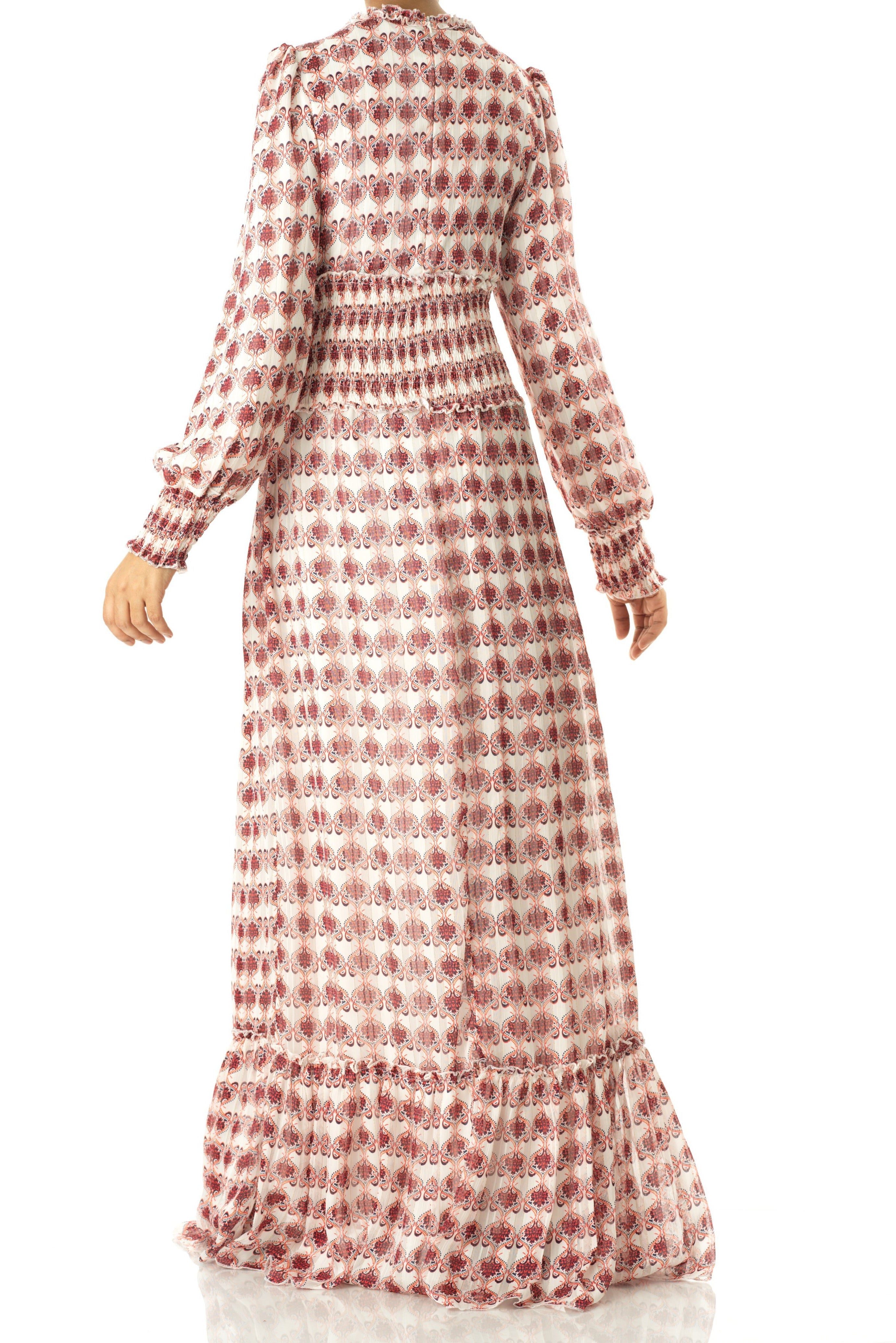 Layla Contour tribal chiffon maxi dress Kabayare