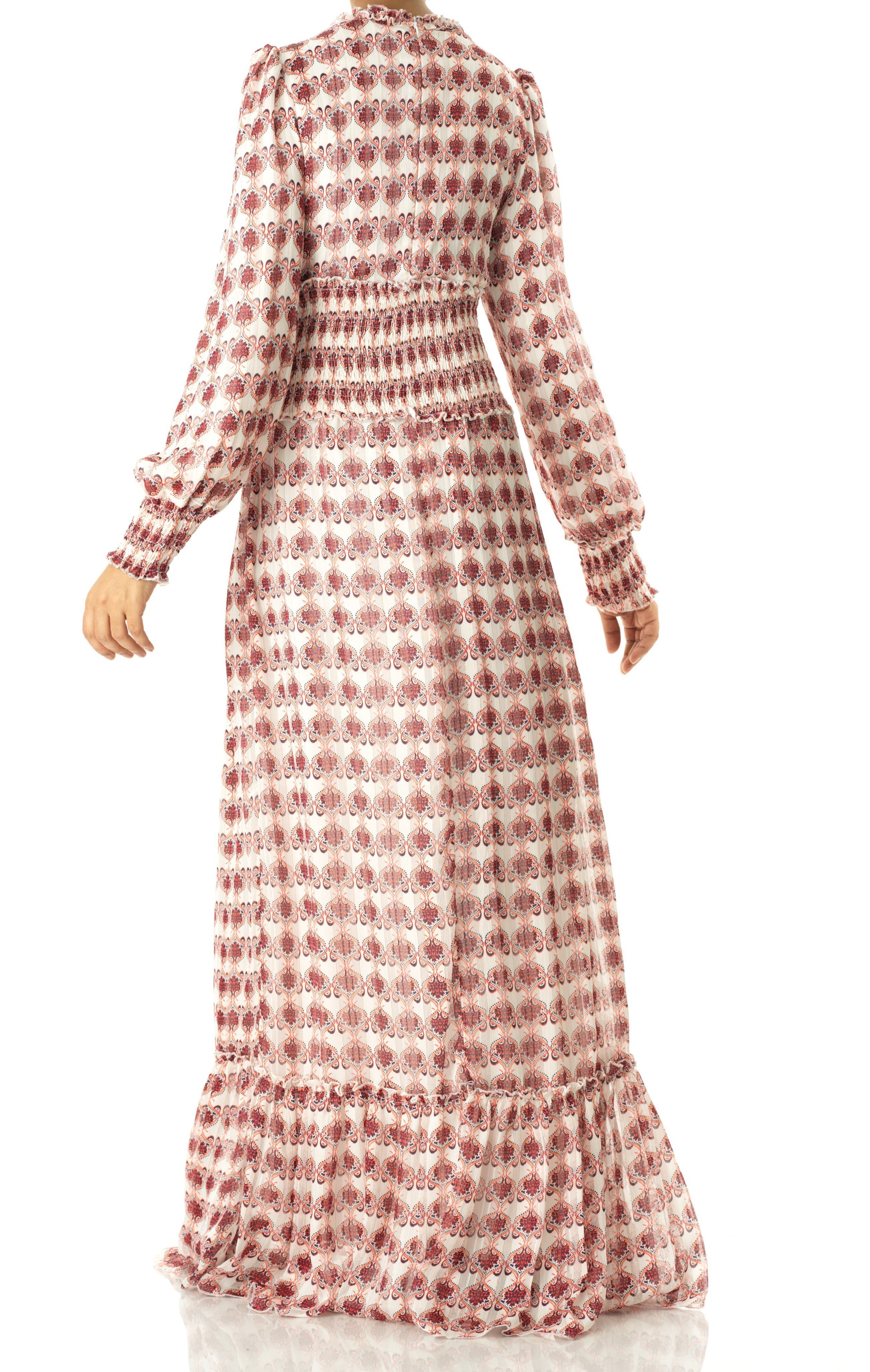 Layla Contour tribal chiffon maxi dress Kabayare