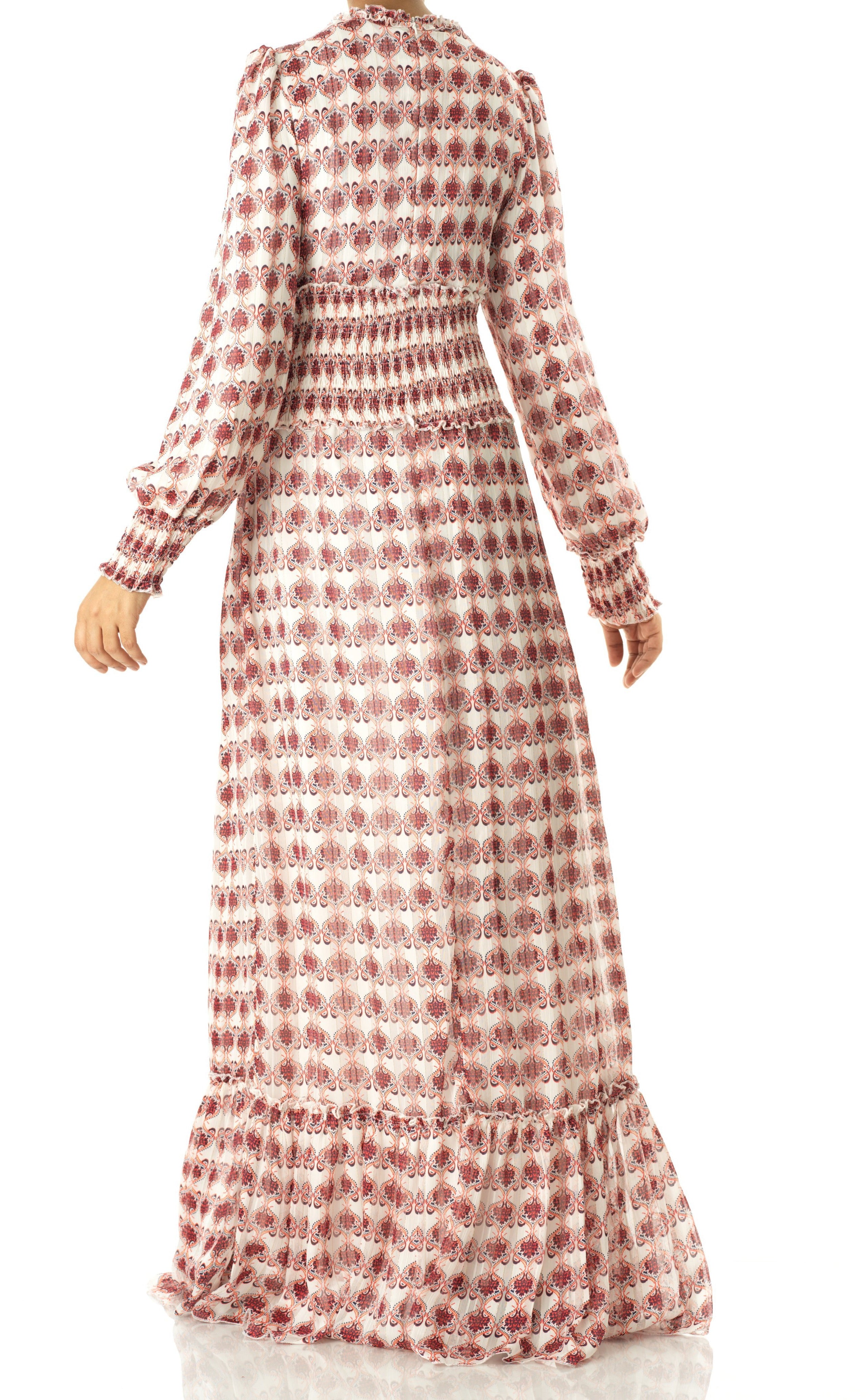 Layla Contour tribal chiffon maxi dress Kabayare