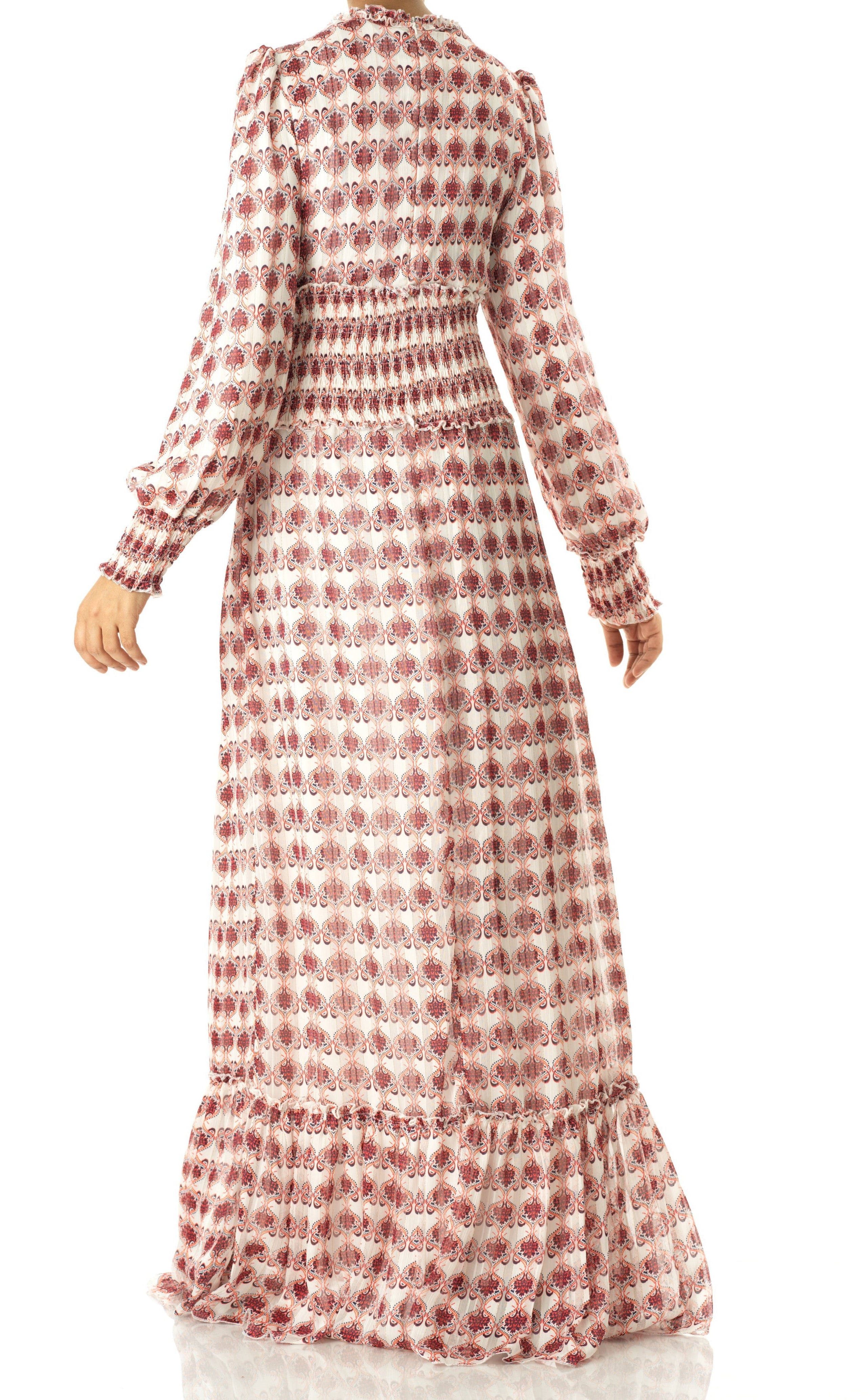 Layla Contour tribal chiffon maxi dress Kabayare