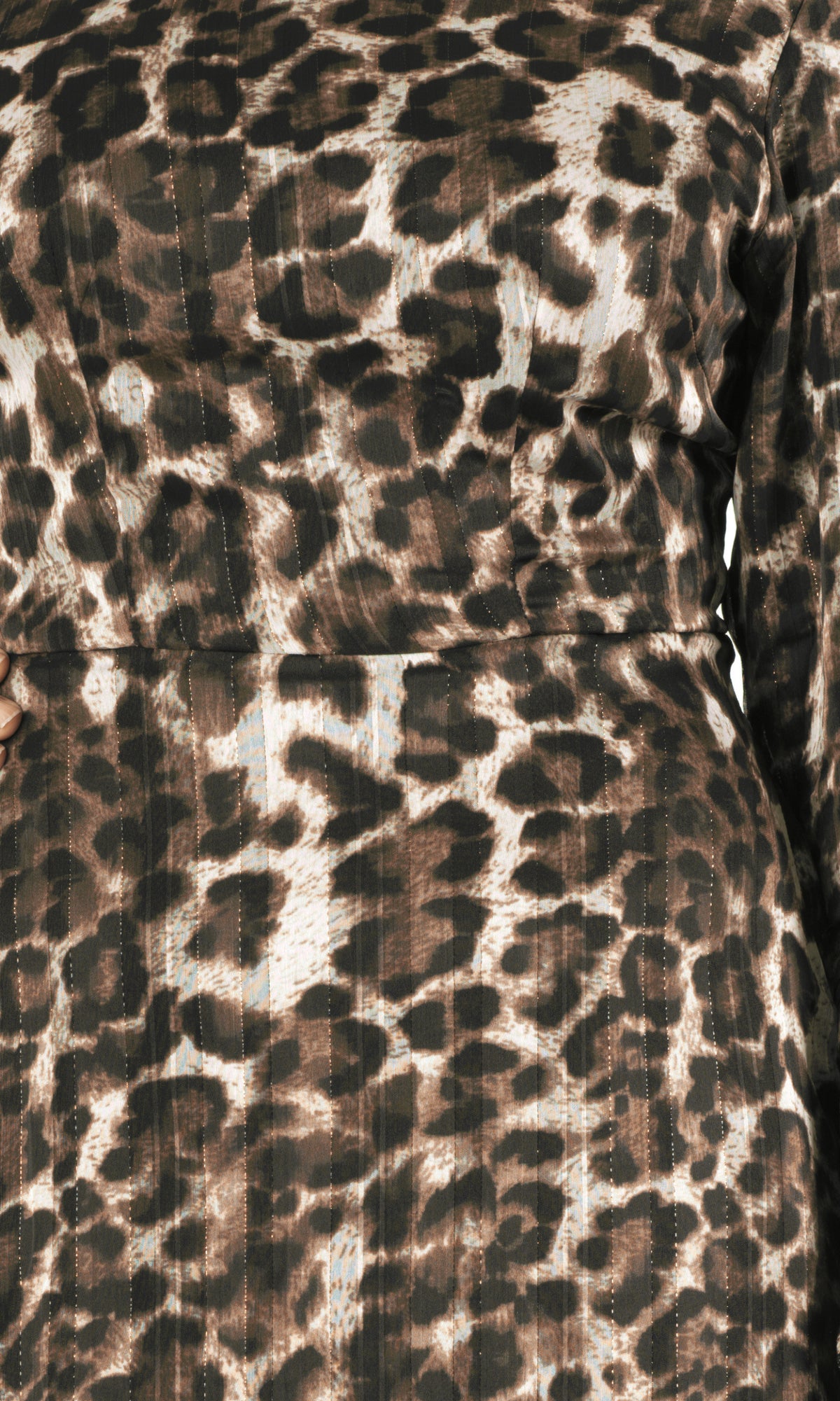 Leopard Verona Bell Sleeve Modest Maxi Dress: print detail