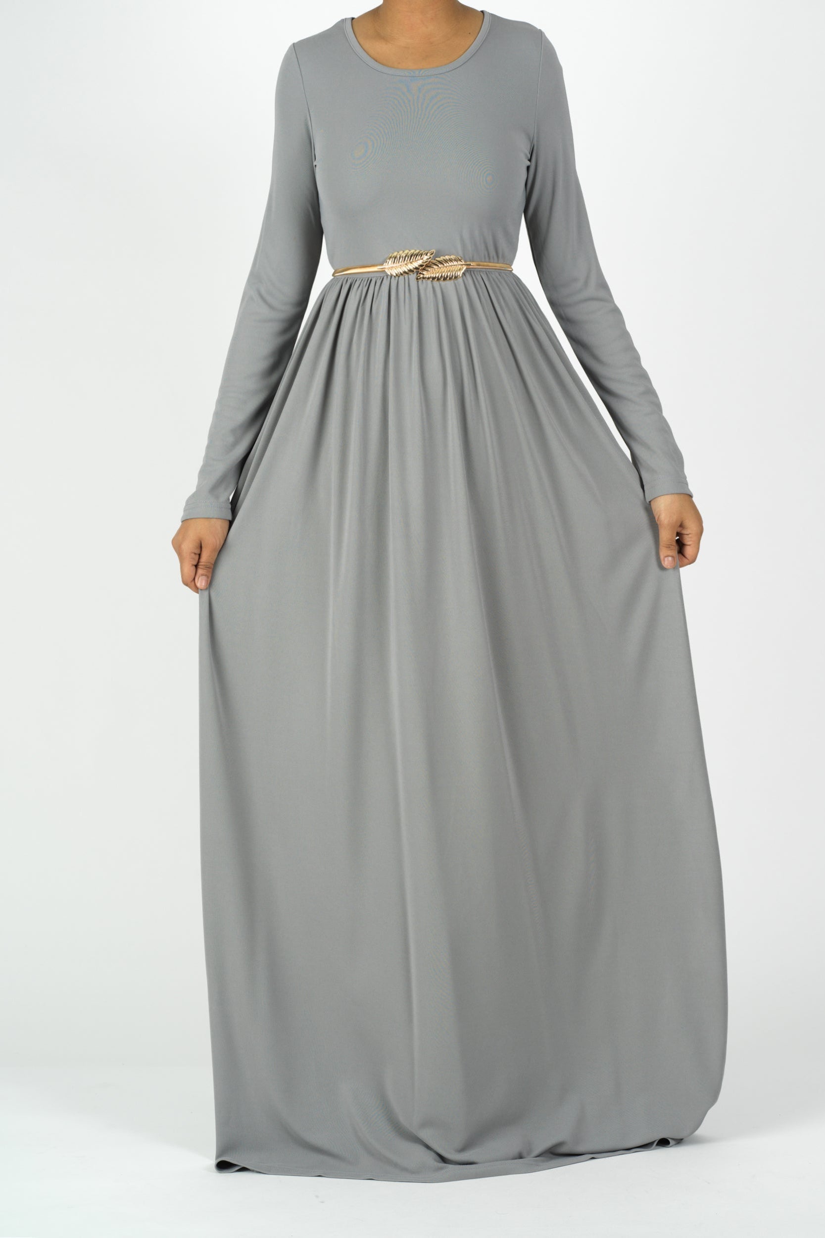 Light Gray ORIGINAL Milk Silk Maxi Dress Kabayare
