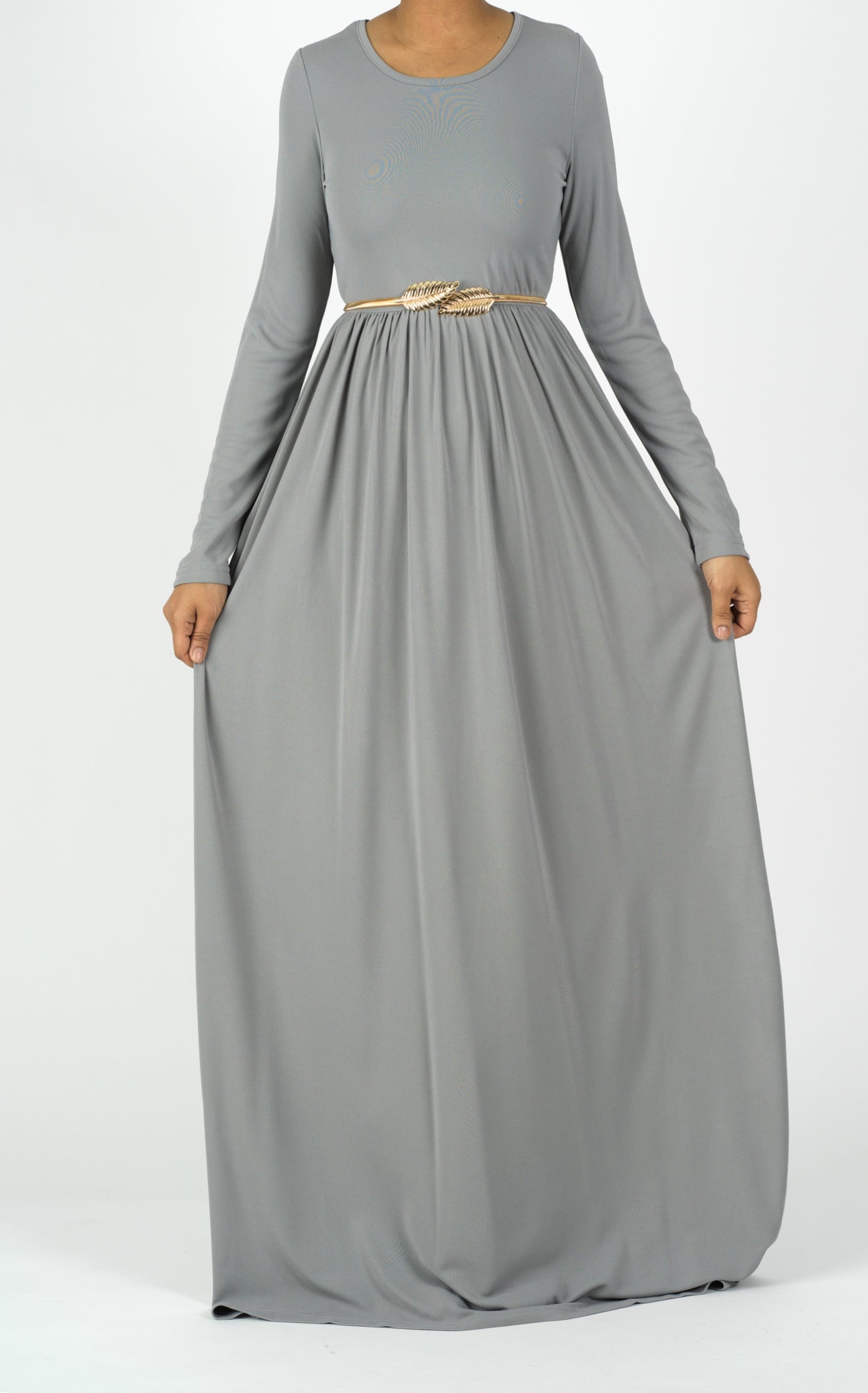 Light Gray ORIGINAL Milk Silk Maxi Dress Kabayare
