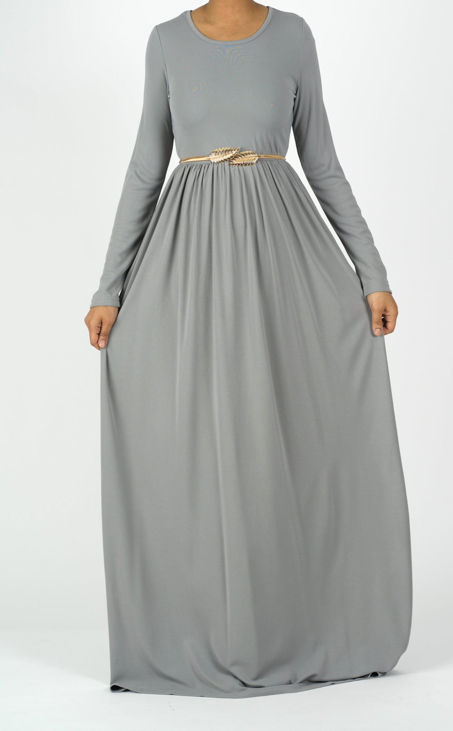 Light Gray ORIGINAL Milk Silk Maxi Dress Kabayare