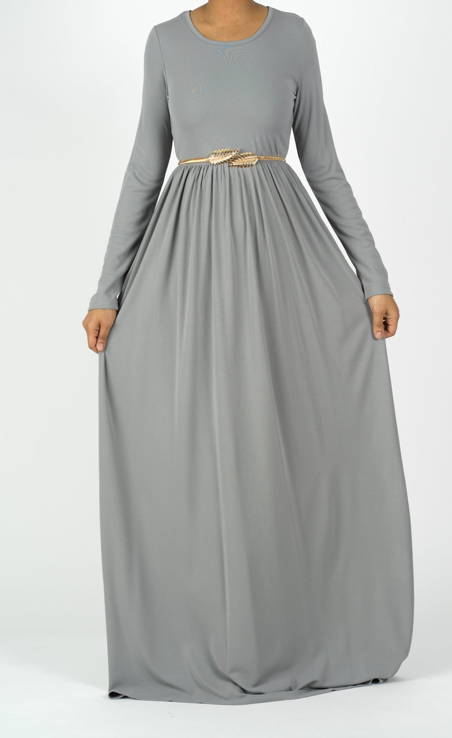 Light Gray ORIGINAL Milk Silk Maxi Dress Kabayare