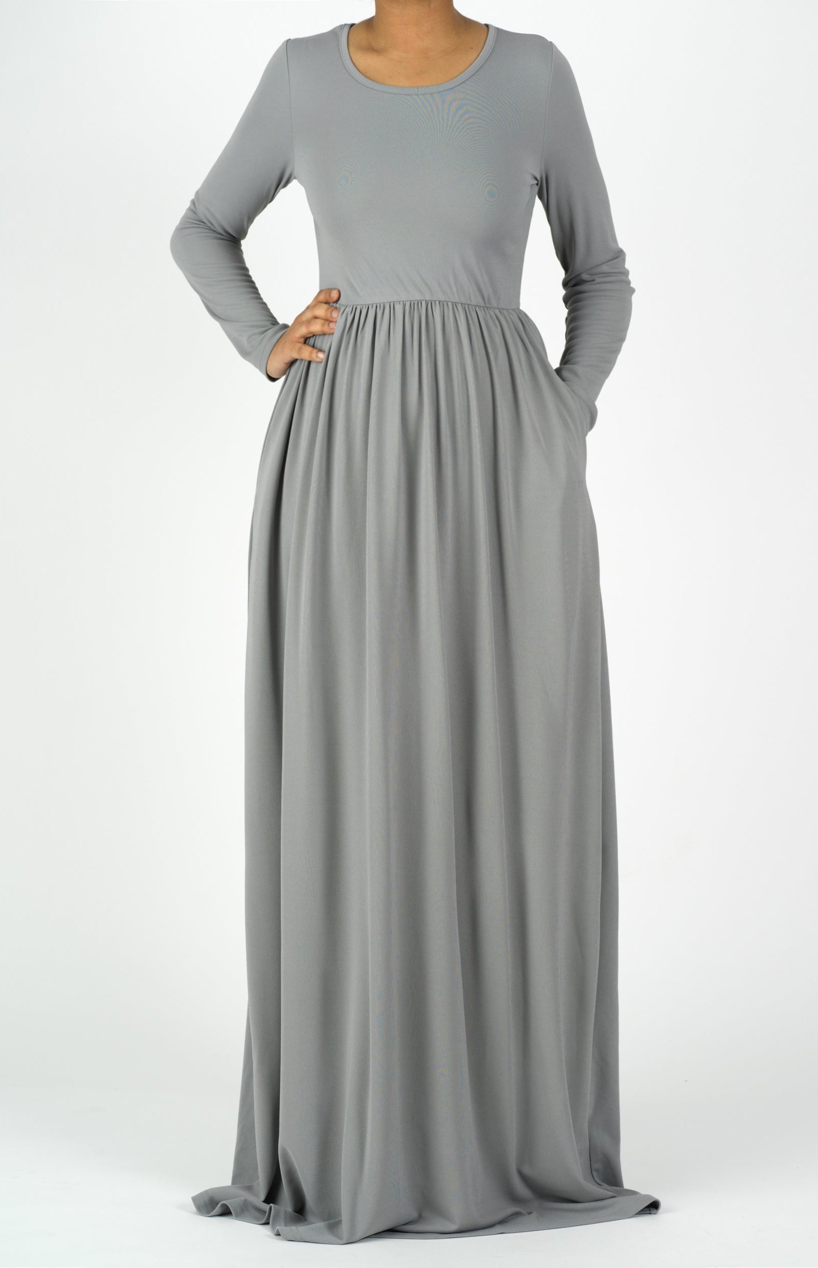 Light Gray ORIGINAL Milk Silk Maxi Dress Kabayare