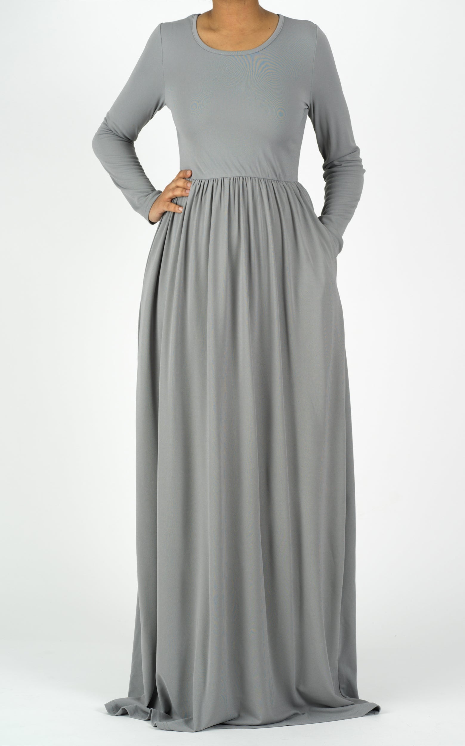 Light Gray ORIGINAL Milk Silk Maxi Dress Kabayare