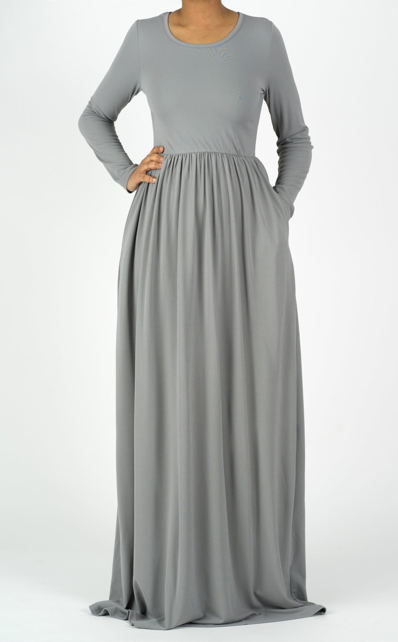 Light Gray ORIGINAL Milk Silk Maxi Dress Kabayare