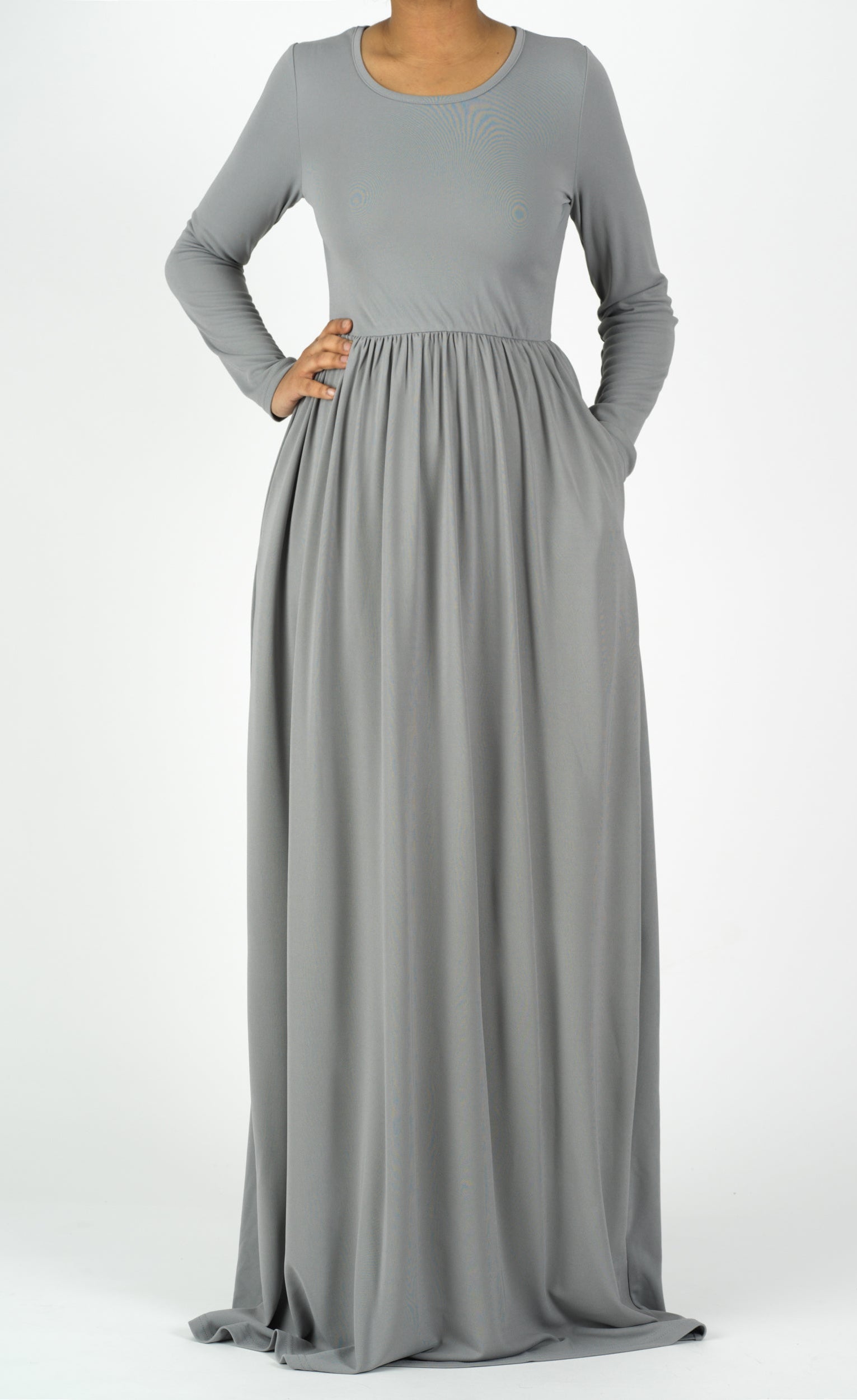 Light Gray ORIGINAL Milk Silk Maxi Dress Kabayare