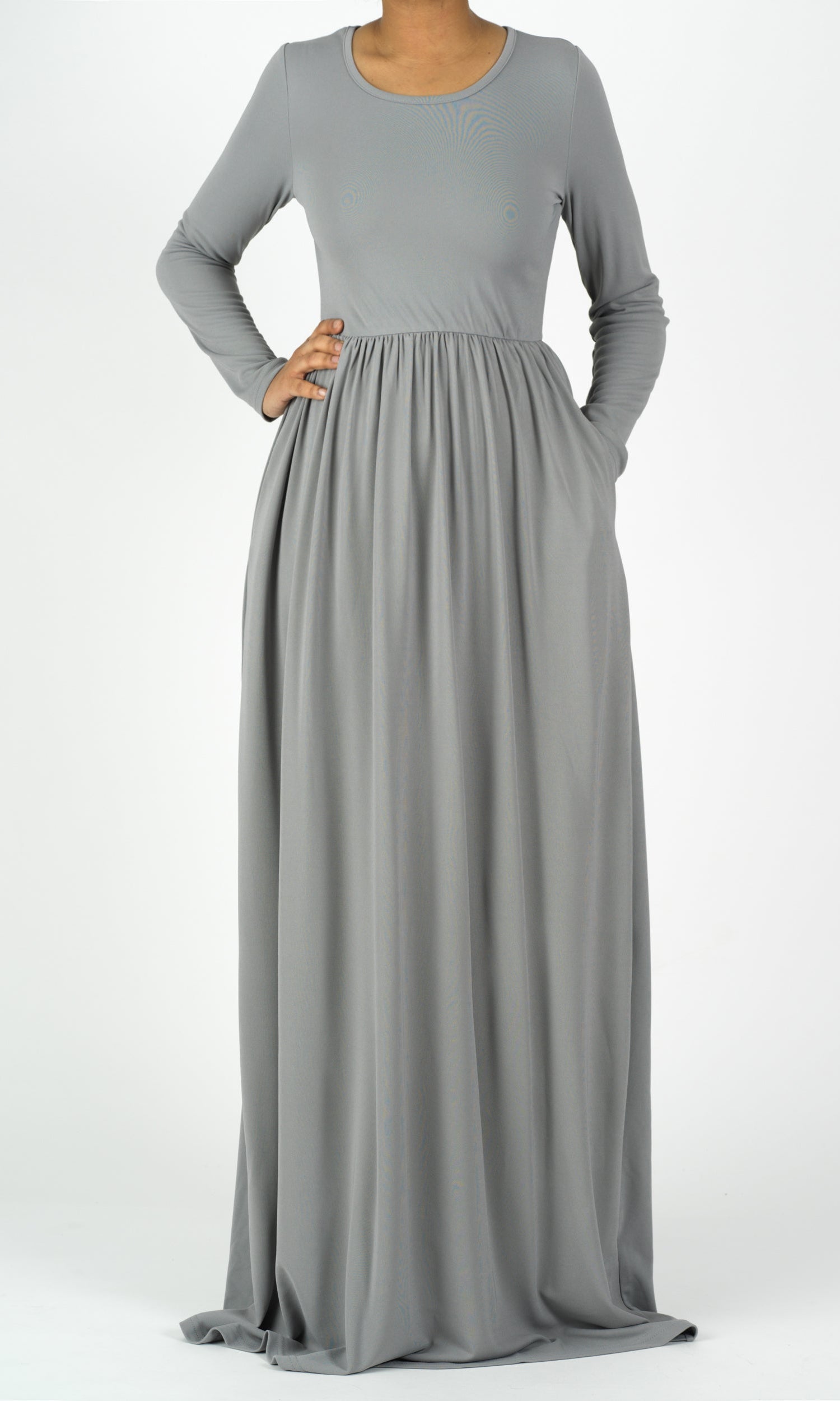 Light Gray ORIGINAL Milk Silk Maxi Dress Kabayare