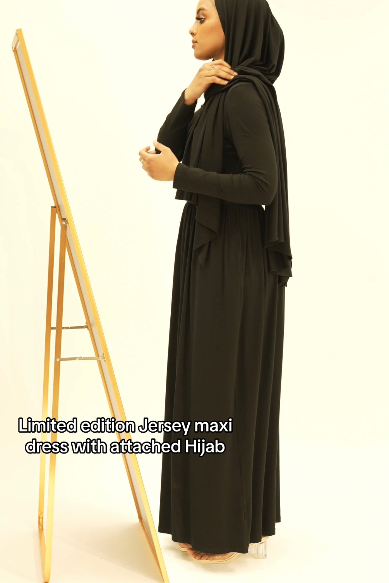 Limited edition Jersey maxi dress with attached Hijab Kabayare