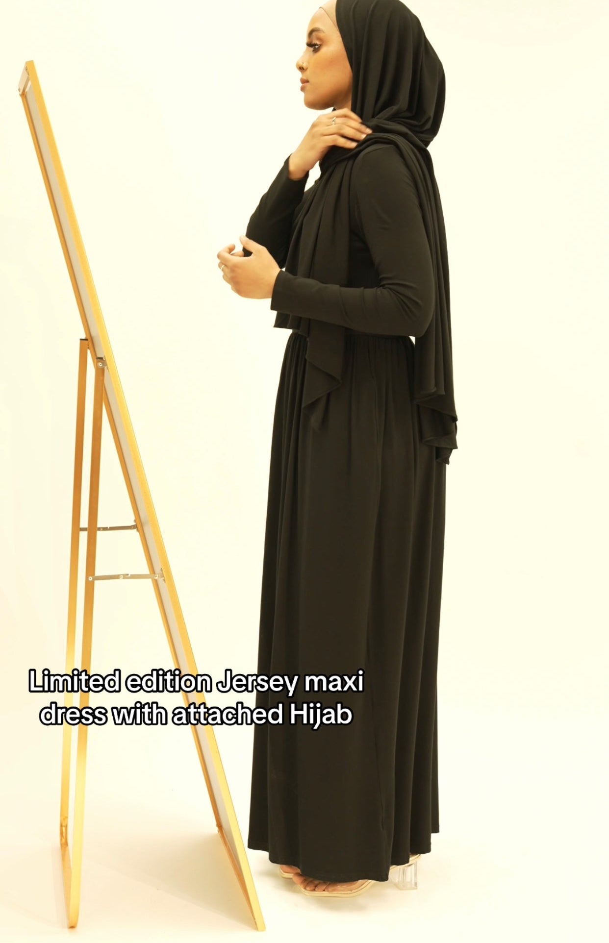 Limited edition Jersey maxi dress with attached Hijab Kabayare