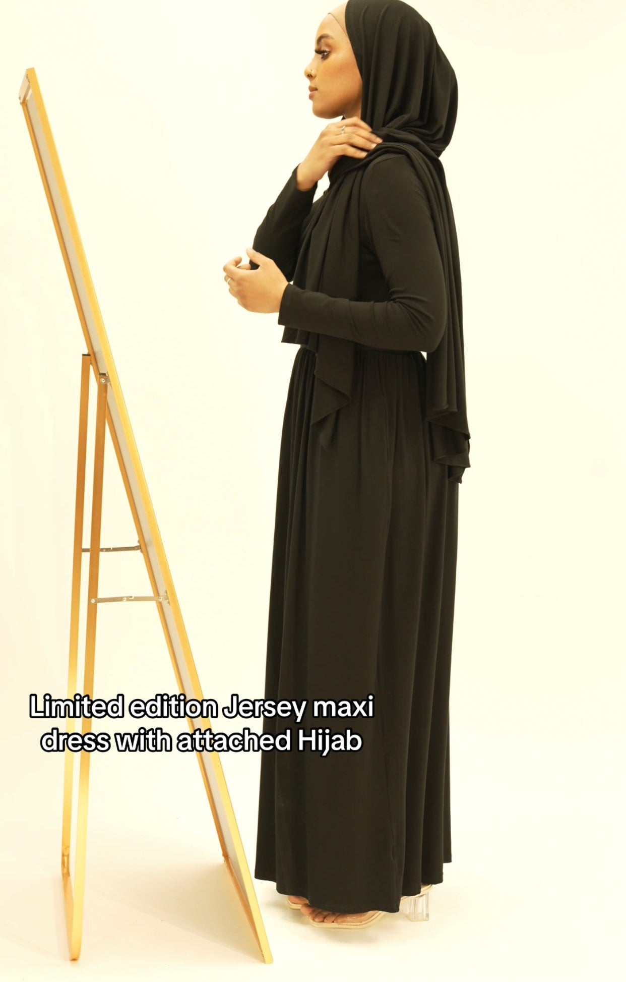 Limited edition Jersey maxi dress with attached Hijab Kabayare