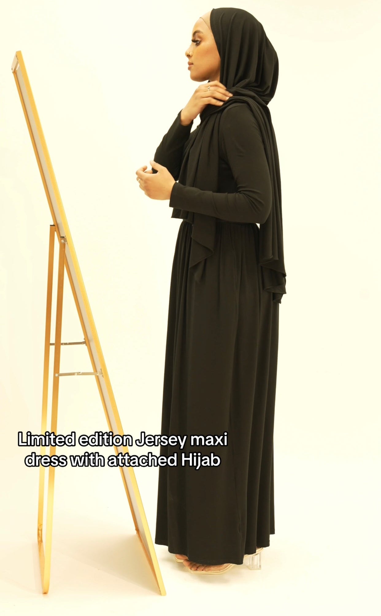 Limited edition Jersey maxi dress with attached Hijab Kabayare