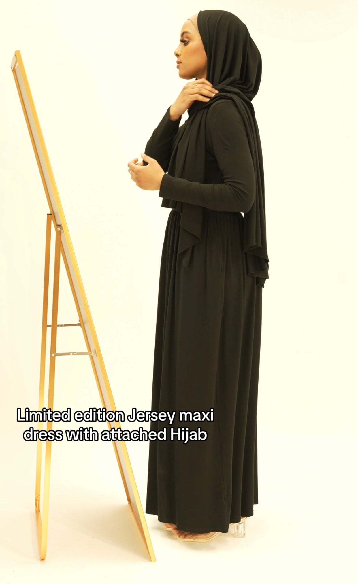 Limited edition Jersey maxi dress with attached Hijab Kabayare