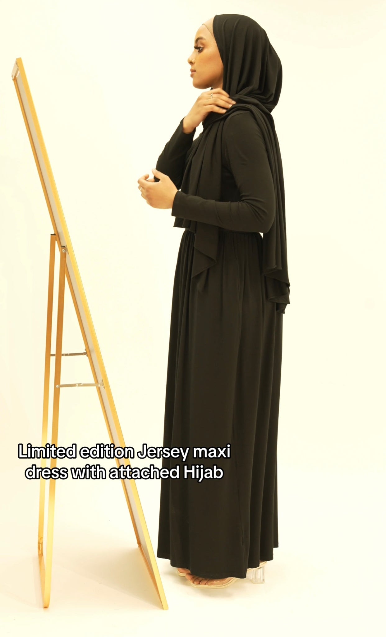 Limited edition Jersey maxi dress with attached Hijab Kabayare
