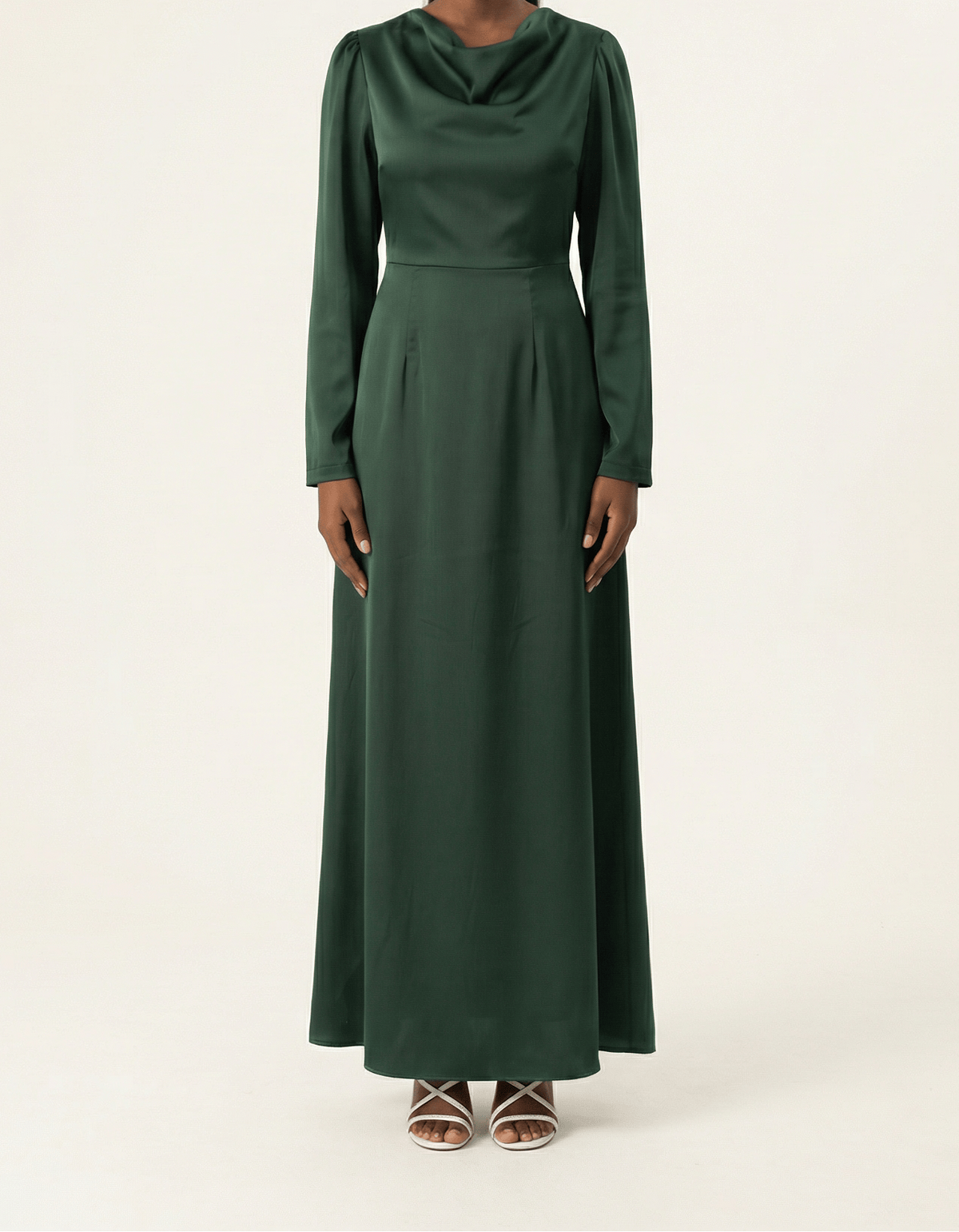 Majestic Modern Elegance satin maxi dress Kabayare