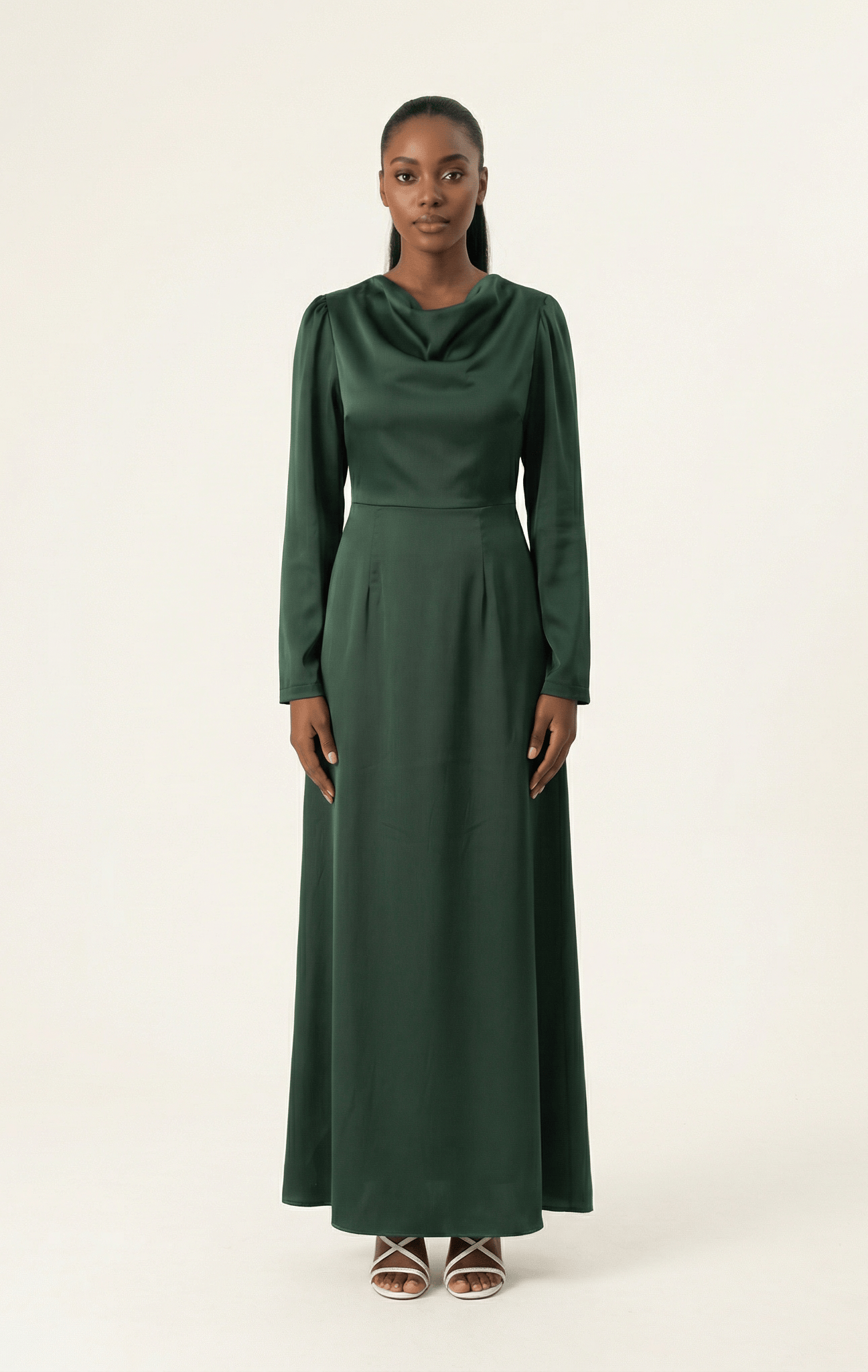 Majestic Modern Elegance satin maxi dress Kabayare