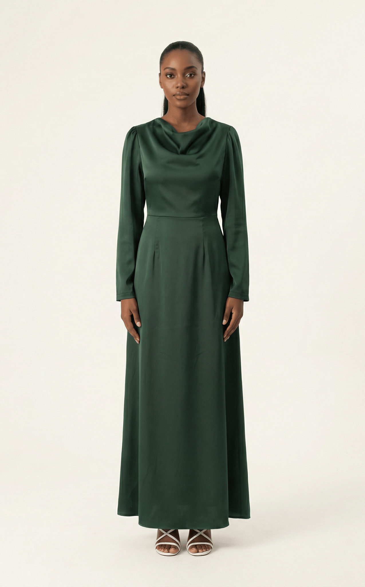 Majestic Modern Elegance satin maxi dress Kabayare