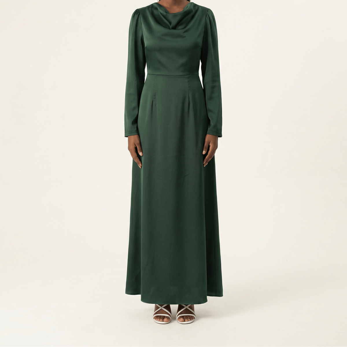 Majestic Modern Elegance satin maxi dress Kabayare