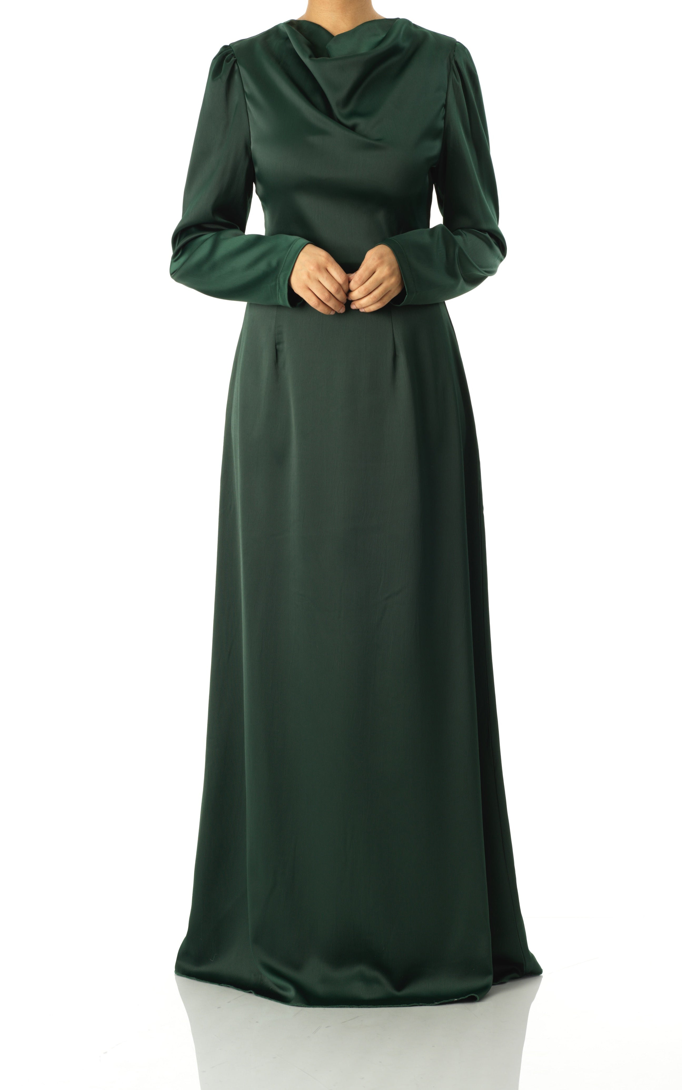 Majestic Modern Elegance satin maxi dress Kabayare