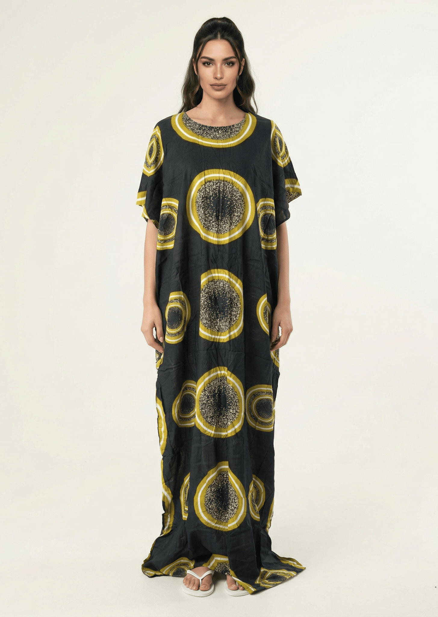 many Moons print bati dress Kabayare