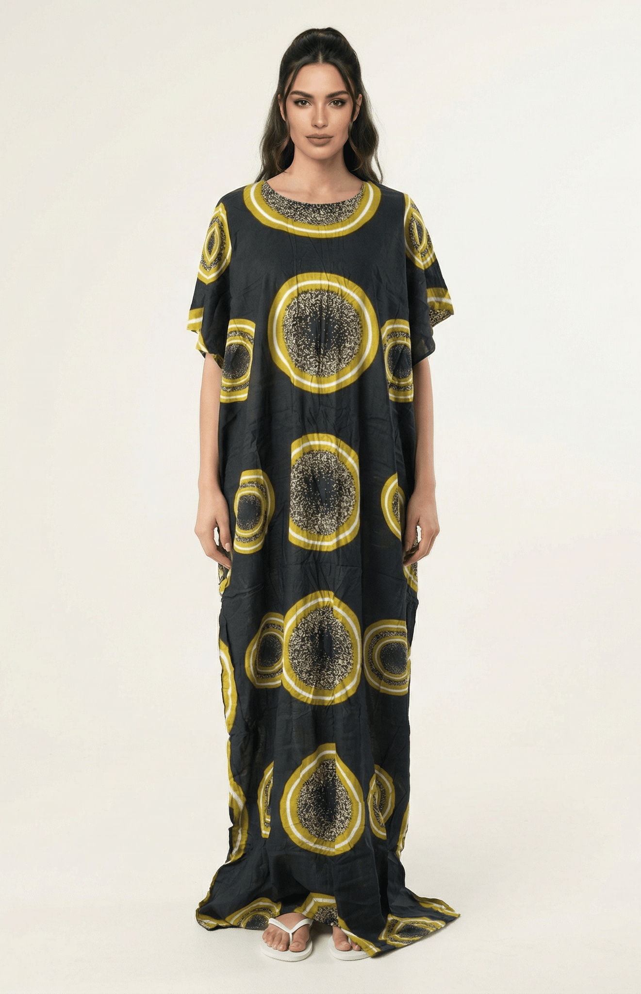 many Moons print bati dress Kabayare