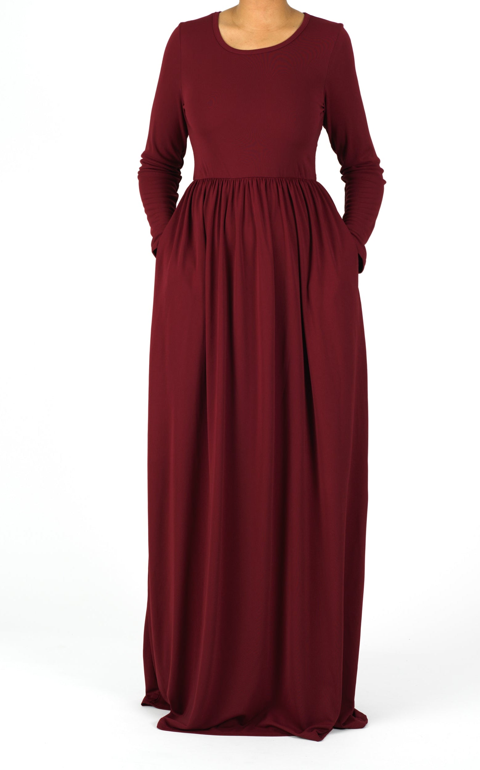 Maroon ORIGINAL Milk Silk Maxi Dress Kabayare