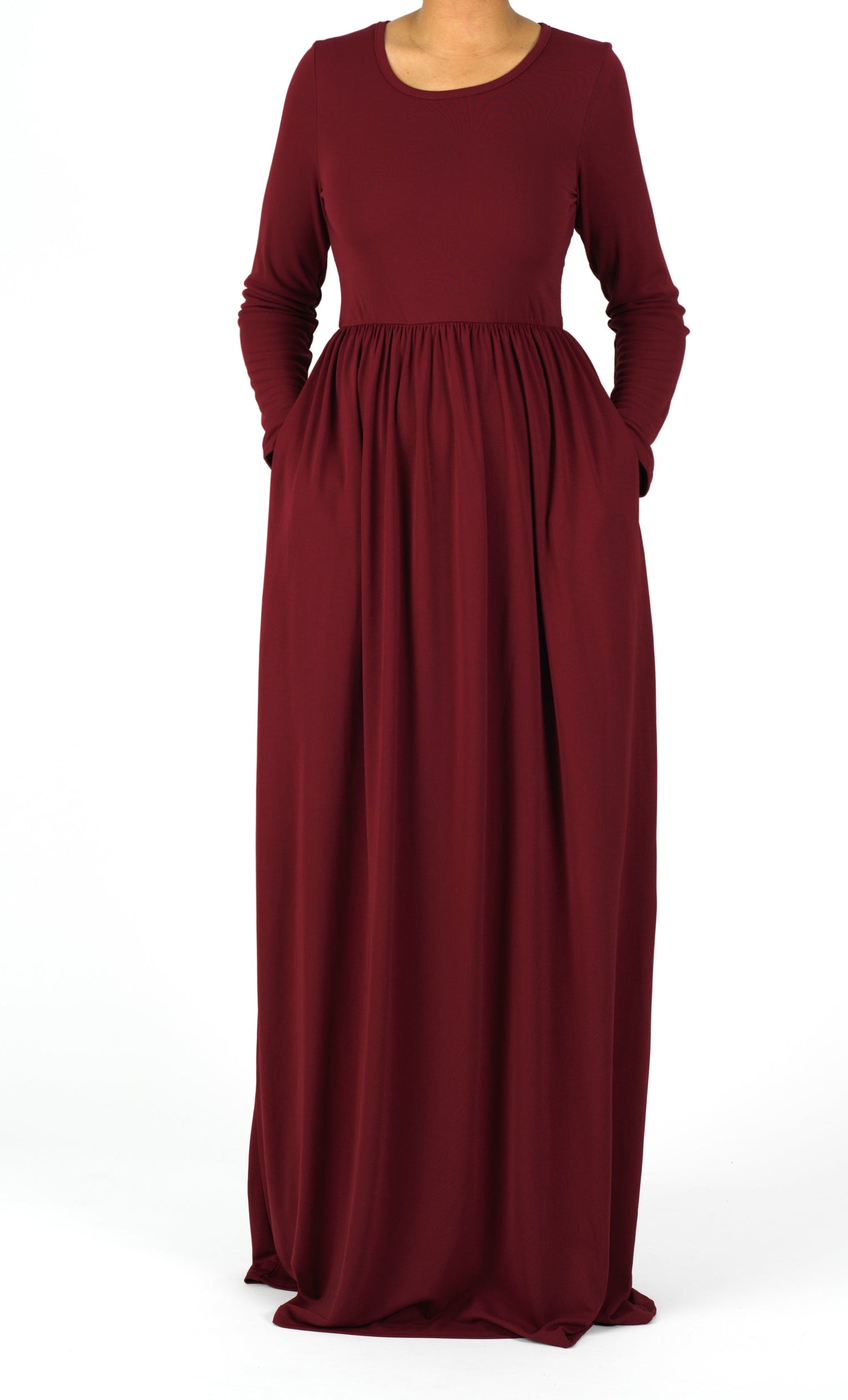 Maroon ORIGINAL Milk Silk Maxi Dress Kabayare