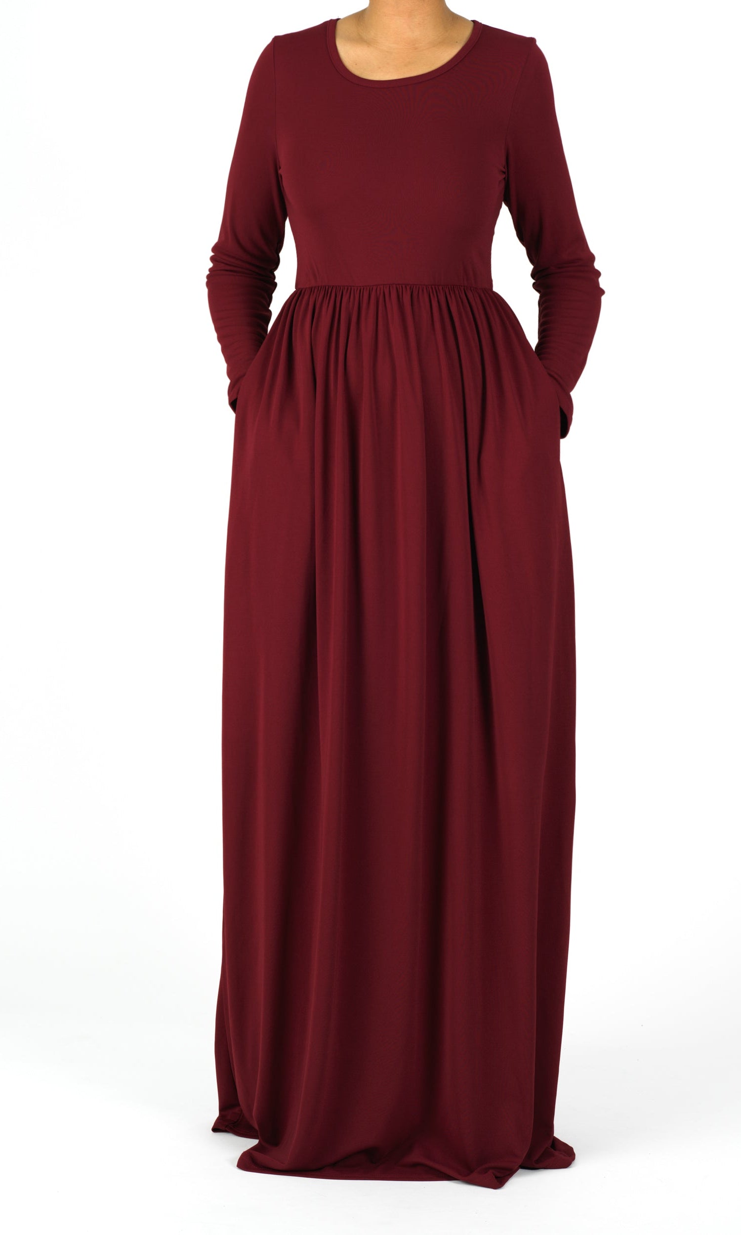 Maroon ORIGINAL Milk Silk Maxi Dress Kabayare