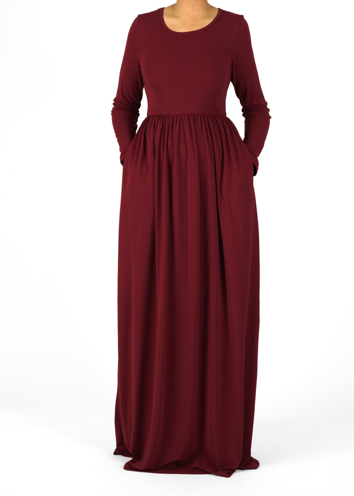 Maroon ORIGINAL Milk Silk Maxi Dress Kabayare