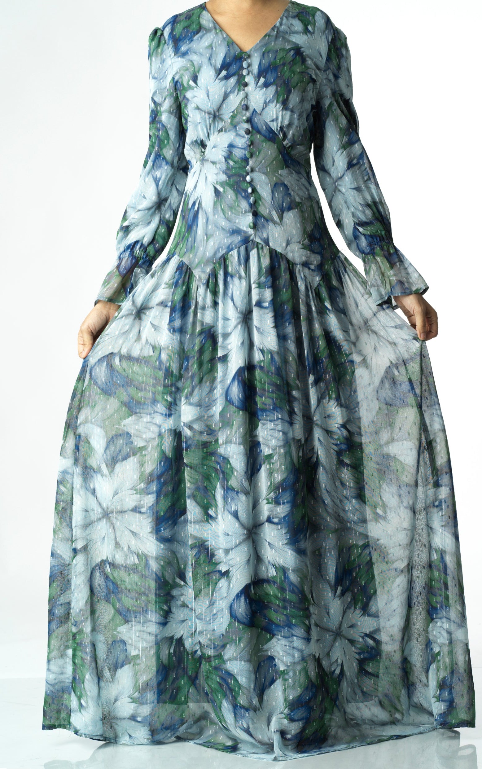 maryama floral print maxi dress Kabayare