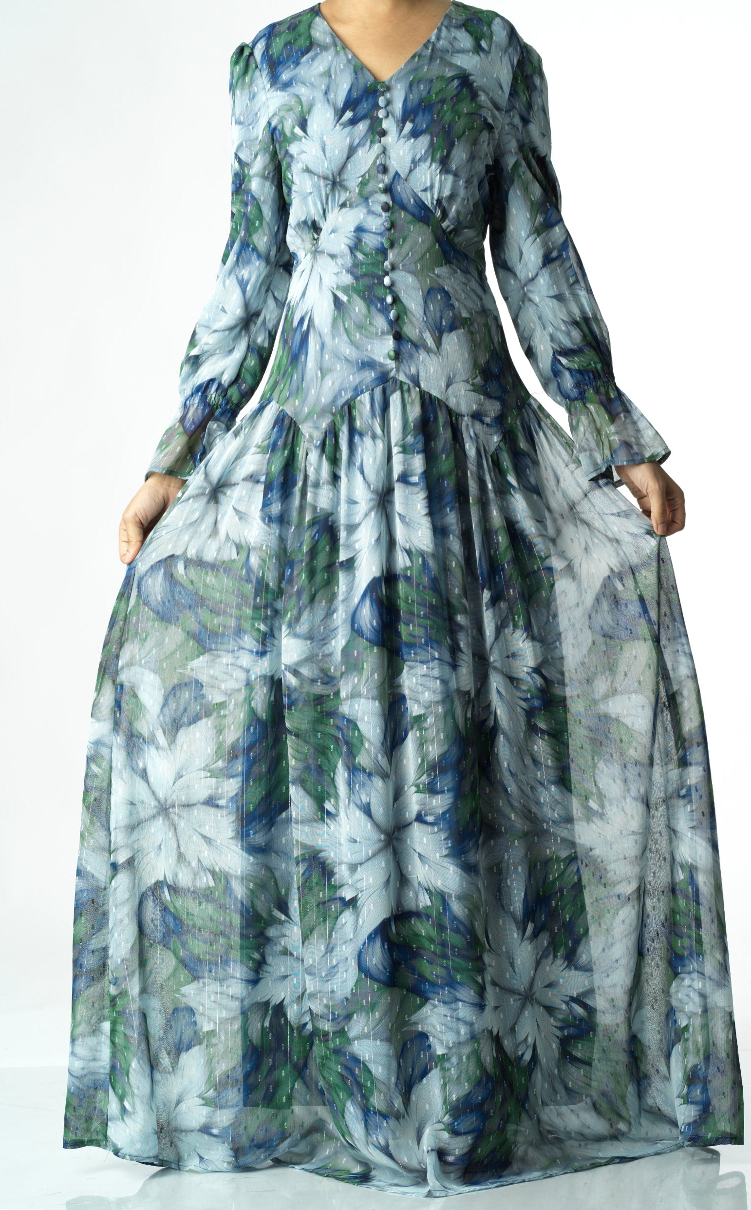 maryama floral print maxi dress Kabayare