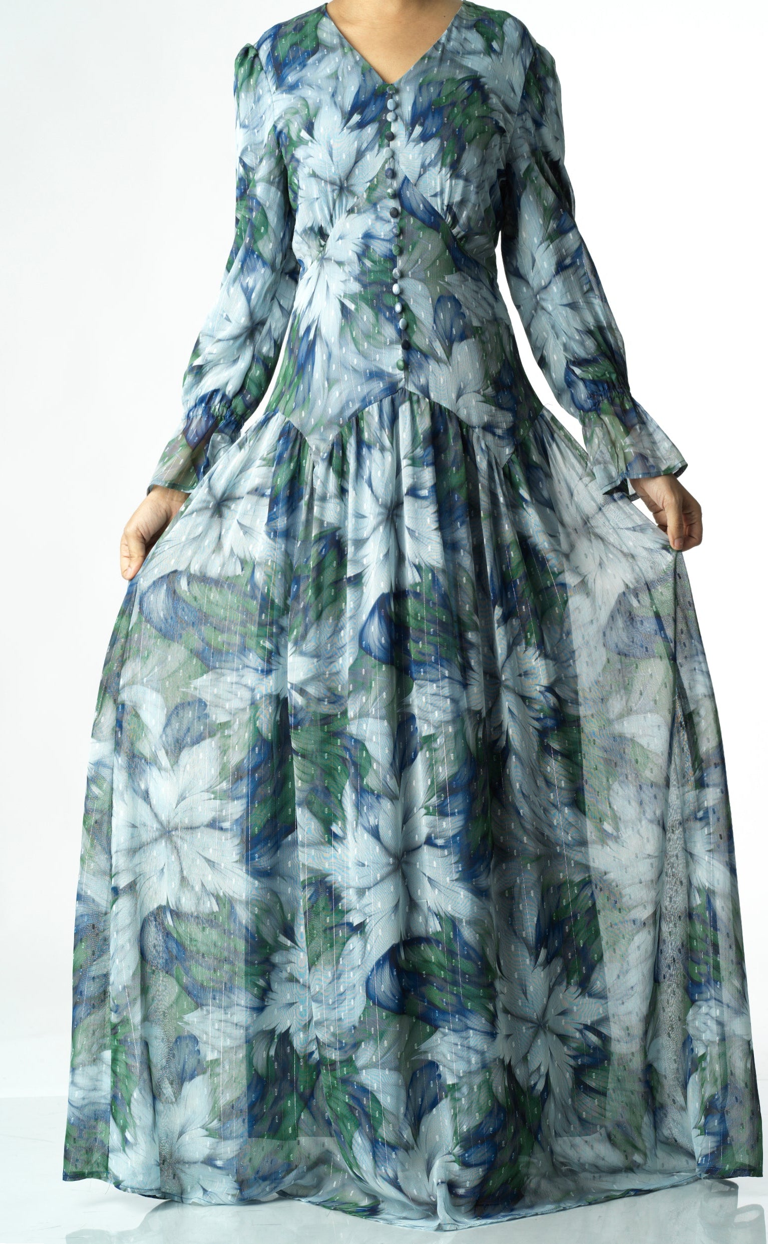 maryama floral print maxi dress Kabayare