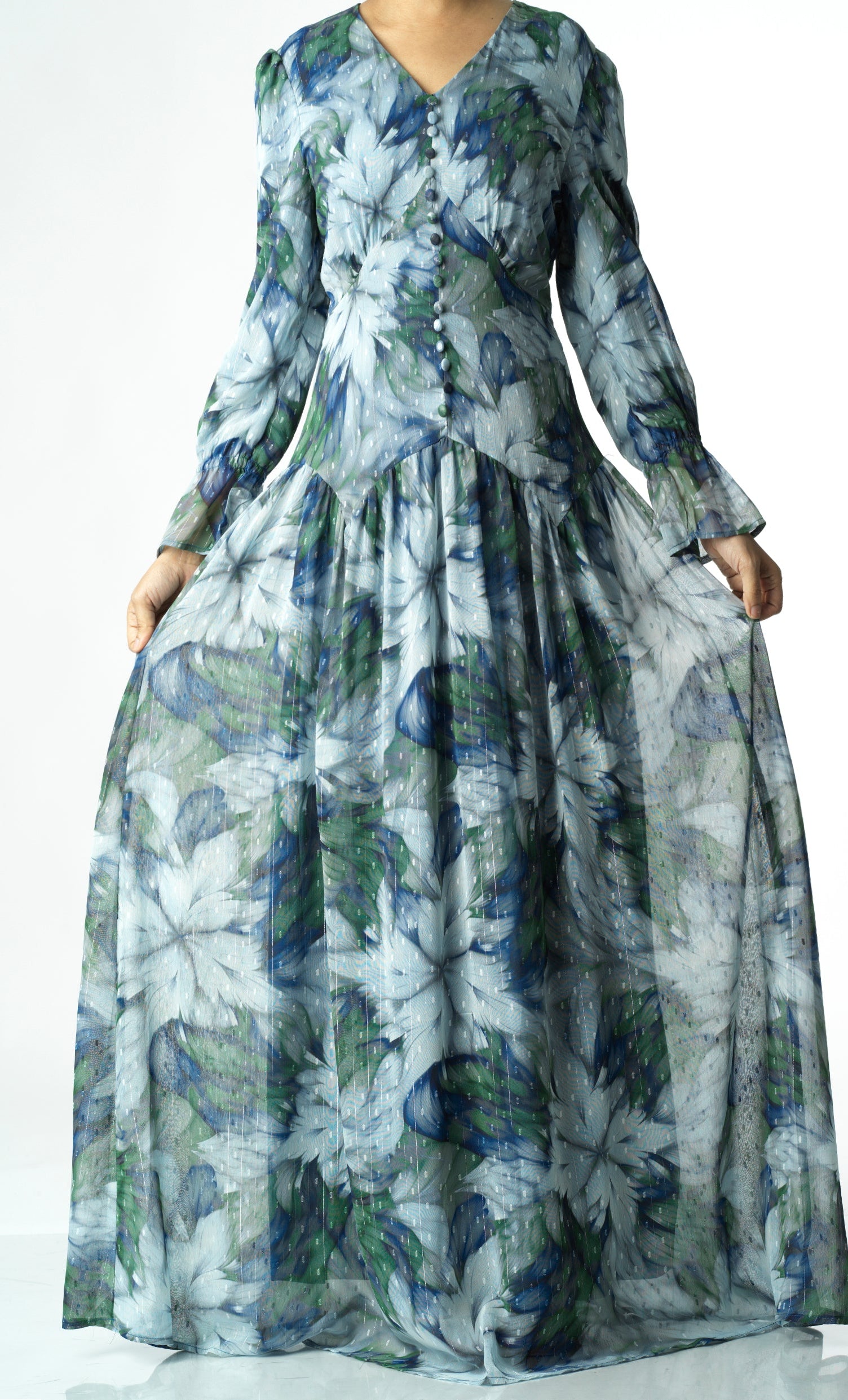 maryama floral print maxi dress Kabayare
