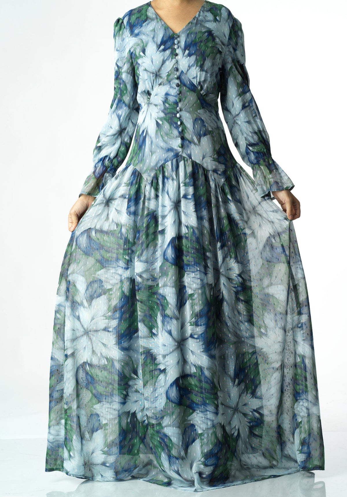 maryama floral print maxi dress Kabayare