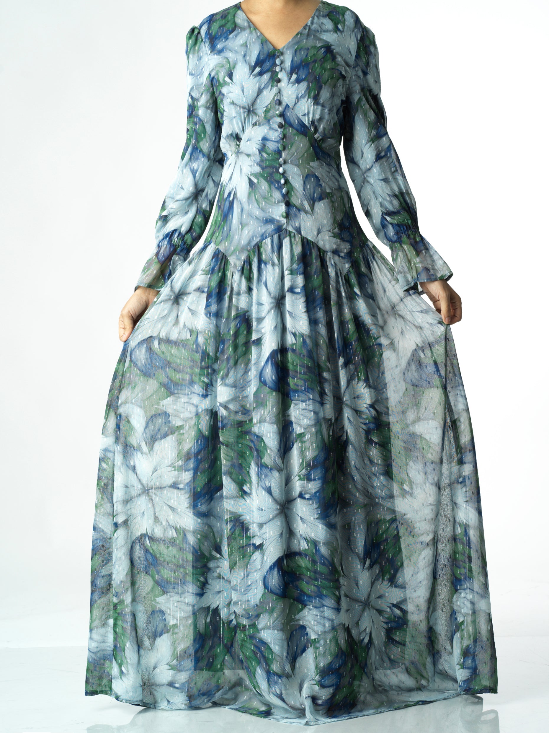 maryama floral print maxi dress Kabayare