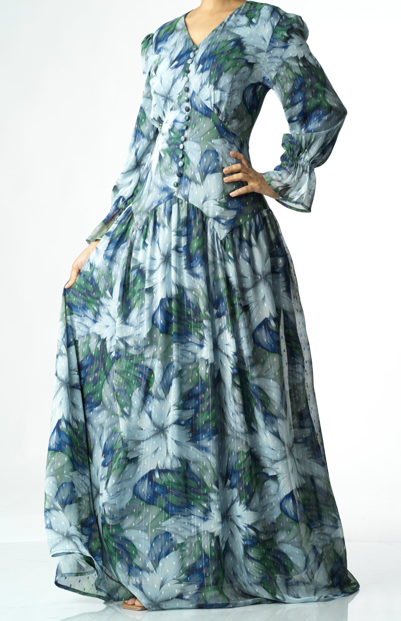 maryama floral print maxi dress Kabayare
