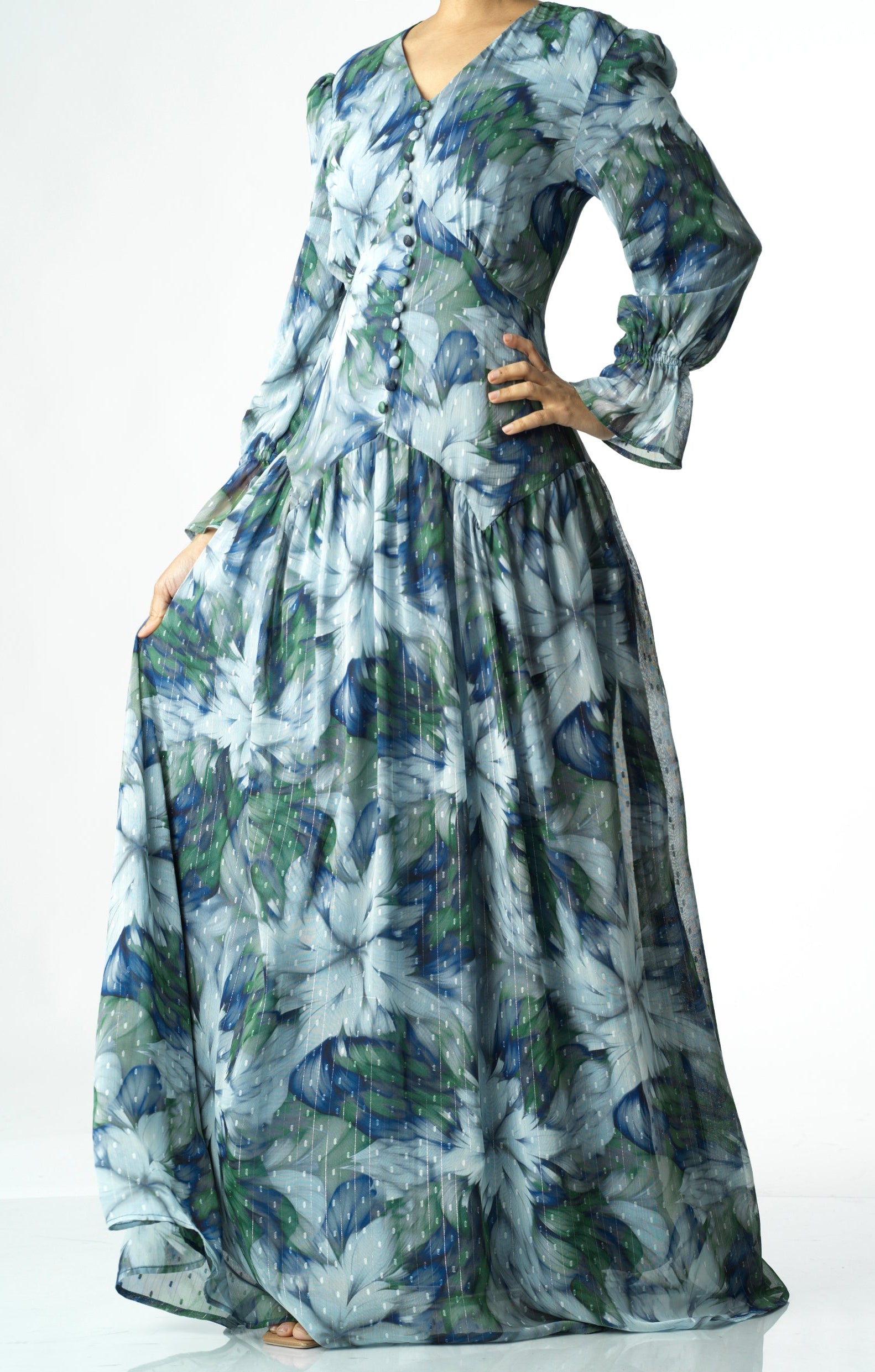 maryama floral print maxi dress Kabayare