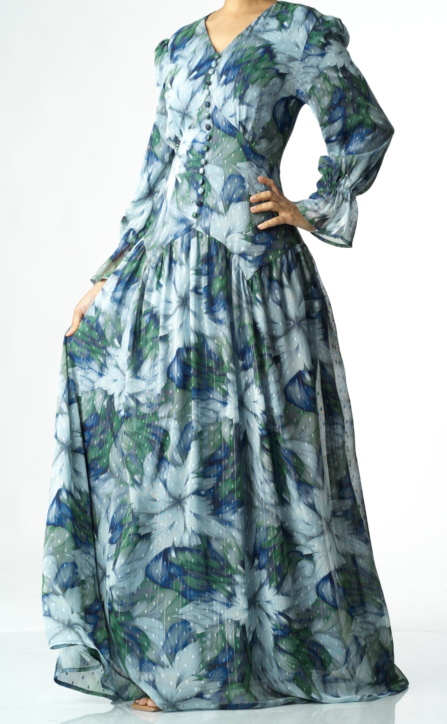 maryama floral print maxi dress Kabayare