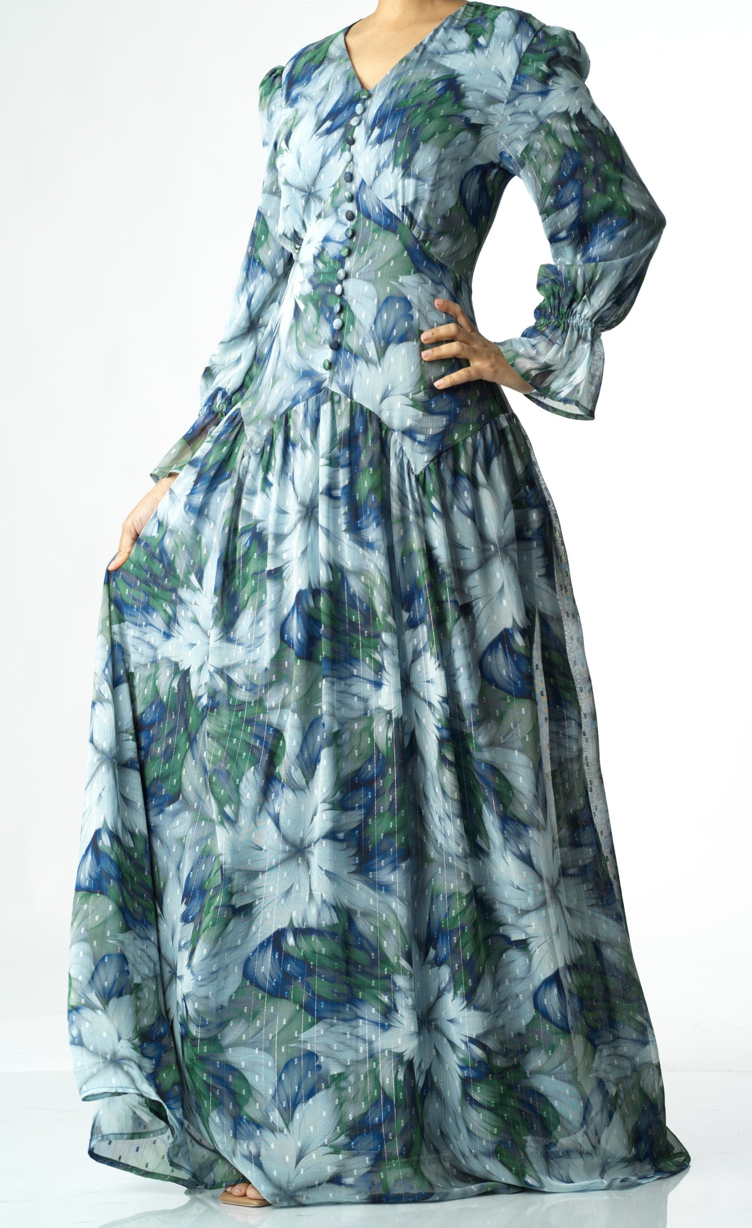maryama floral print maxi dress Kabayare