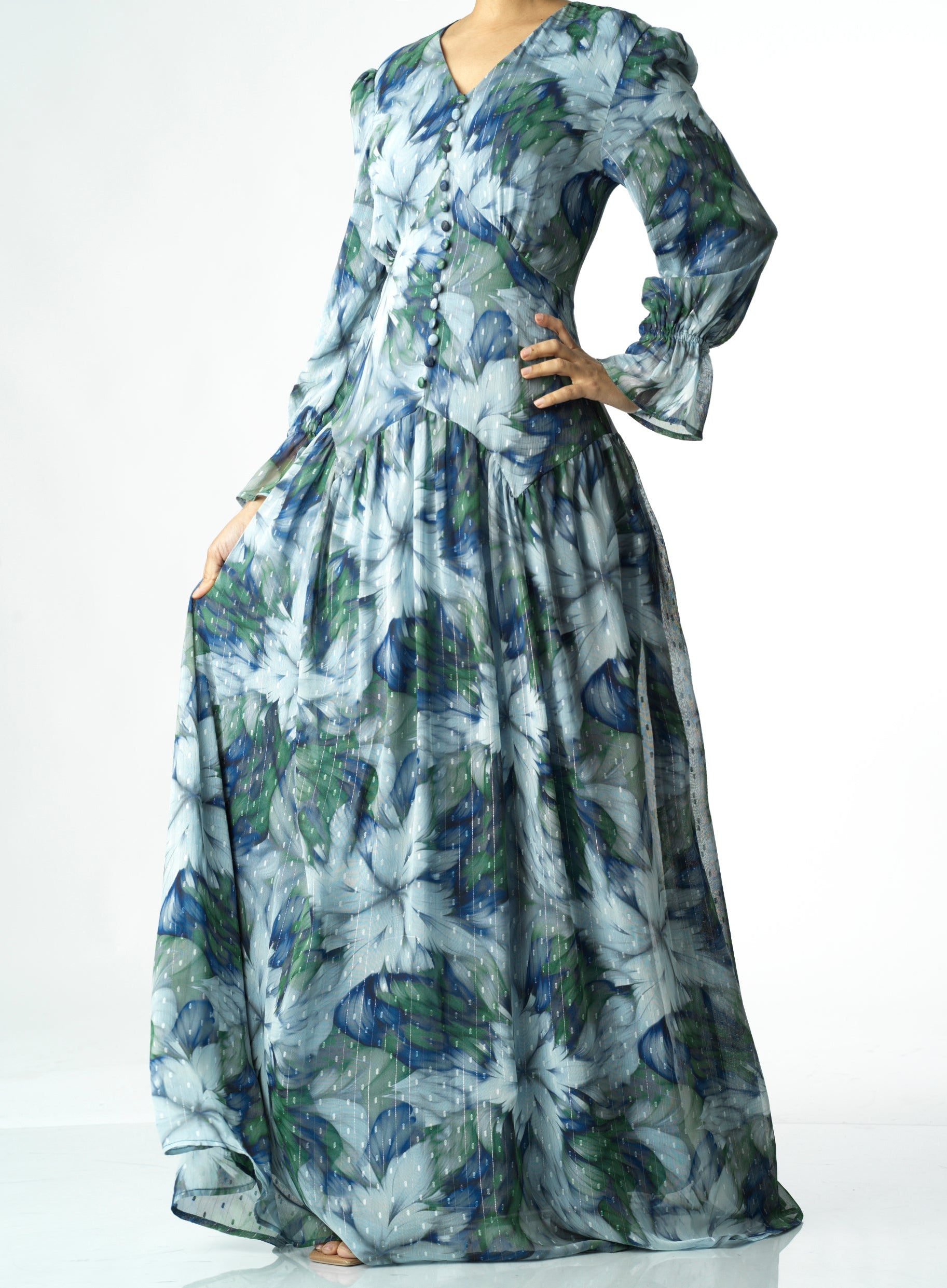 maryama floral print maxi dress Kabayare